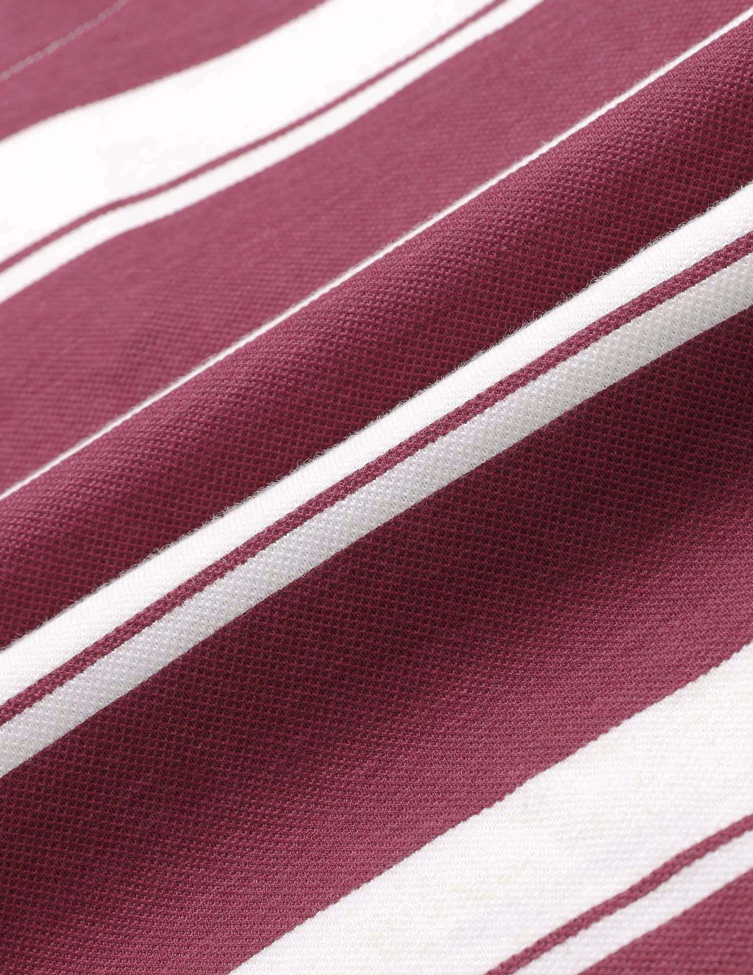 Boys Horizontal Striped Pure Cotton Polo Shirt Red - U.S. POLO ASSN. | Large