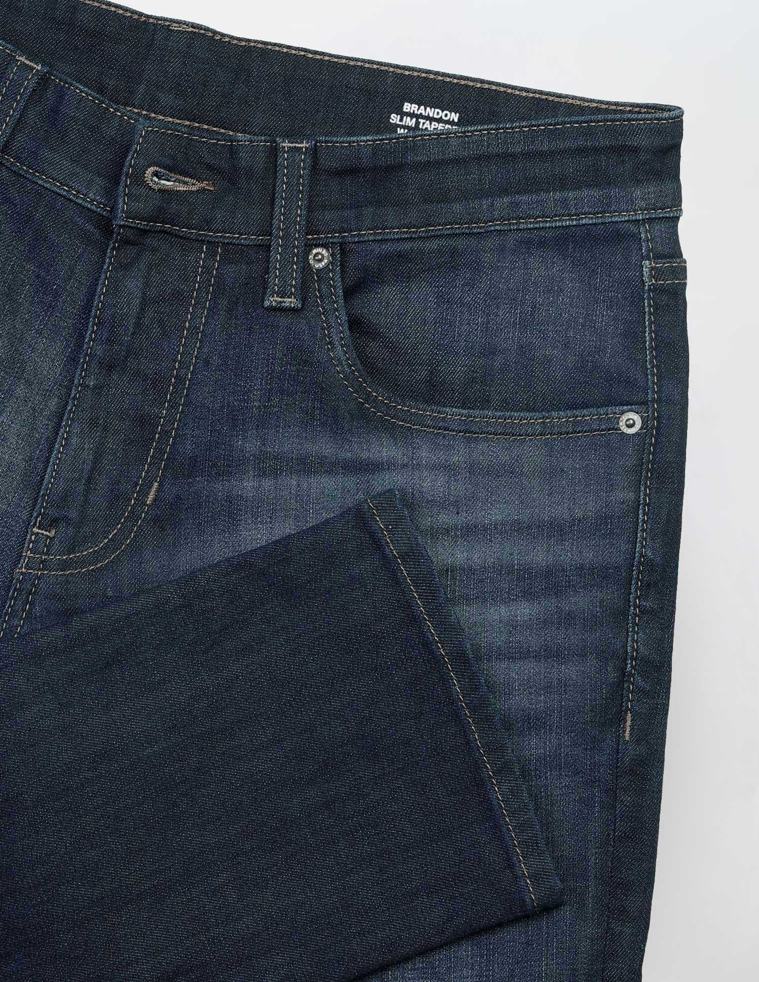 Brandon Slim Tapered Fit Blue Jeans Dark Blue - U.S. Polo Assn. India | Large