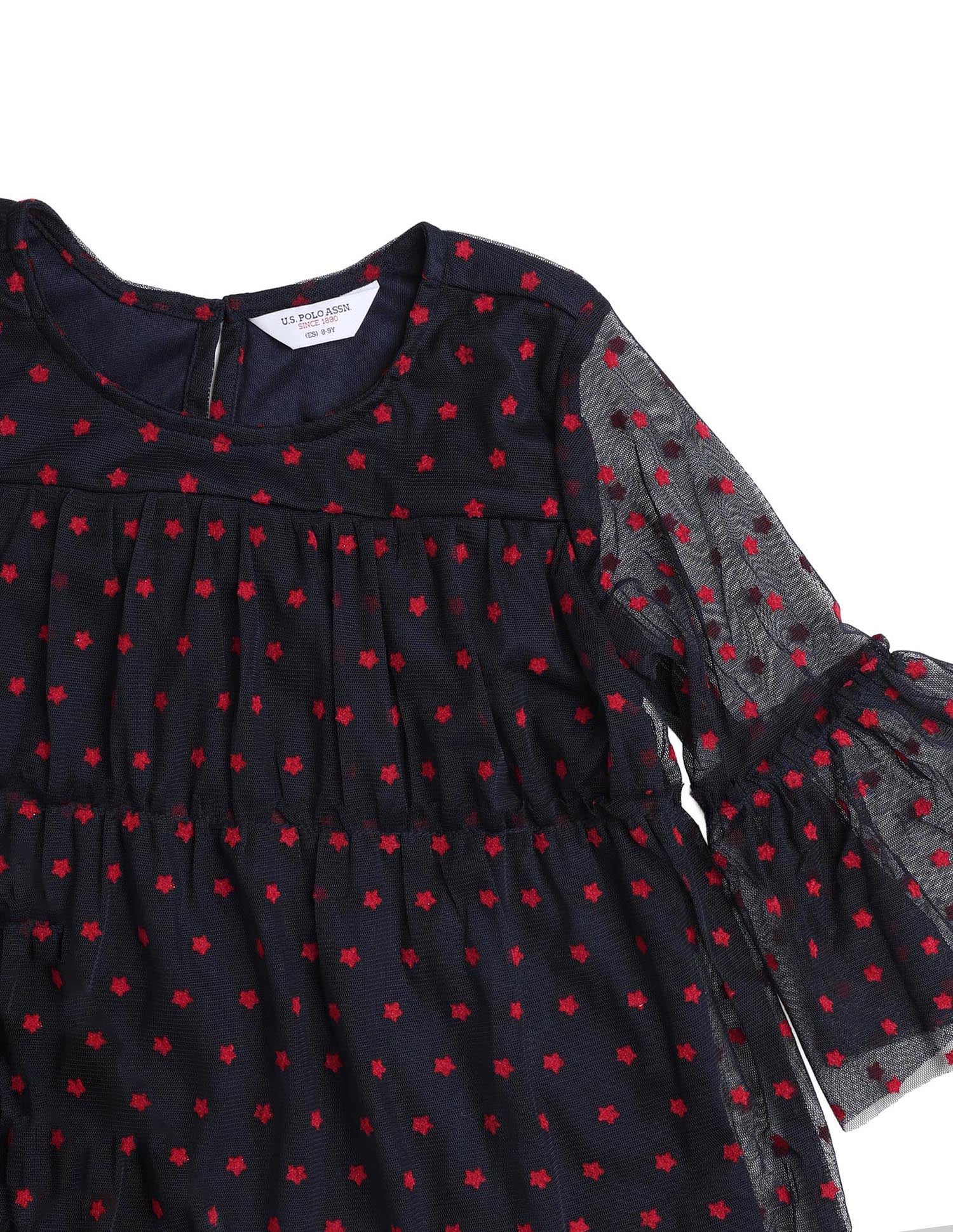 Star Print Tiered Top Navy - U.S. POLO ASSN. | Large