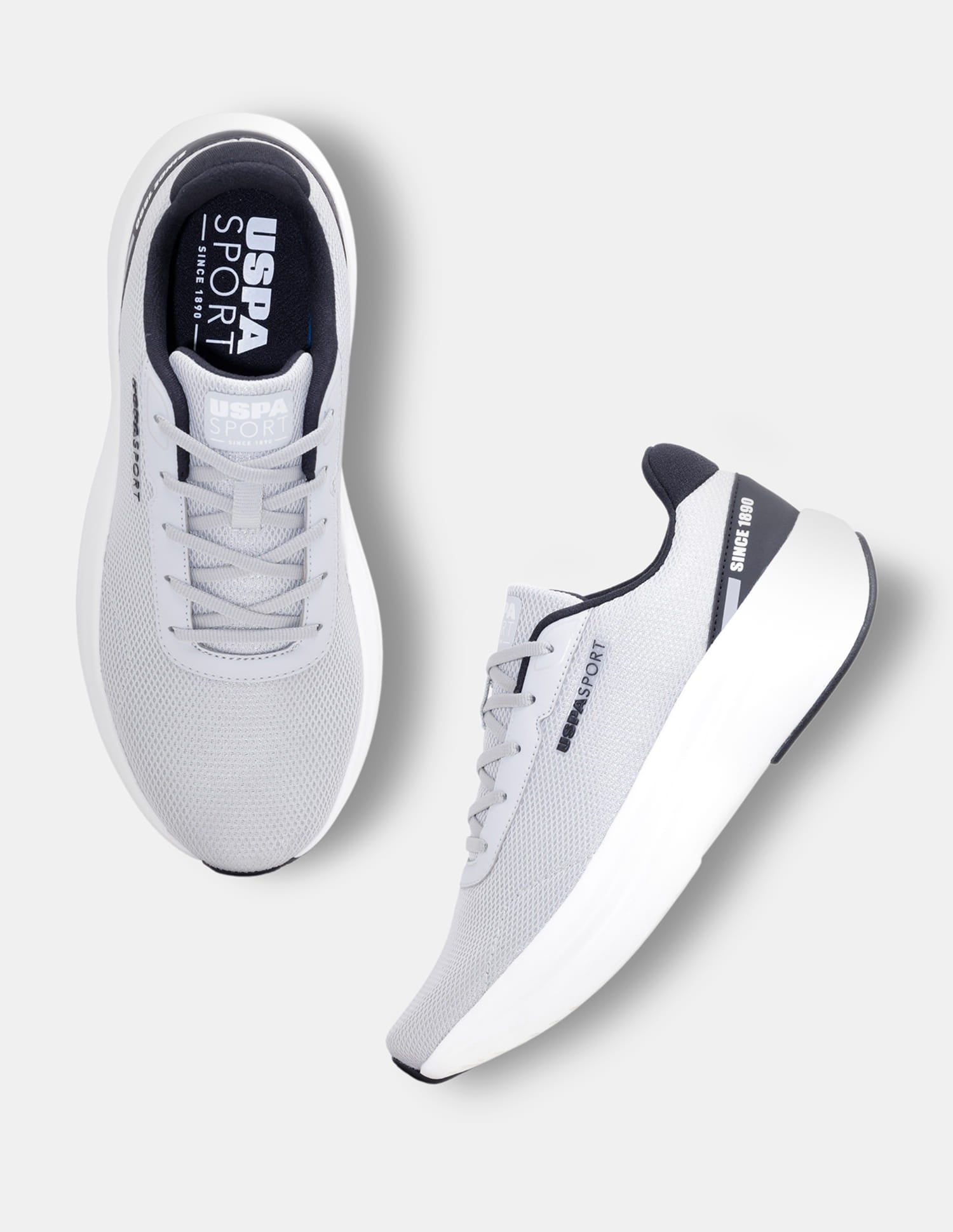 Men Grey Ryder Uspa Sport Sneakers Grey - U.S. Polo Assn. India | Large