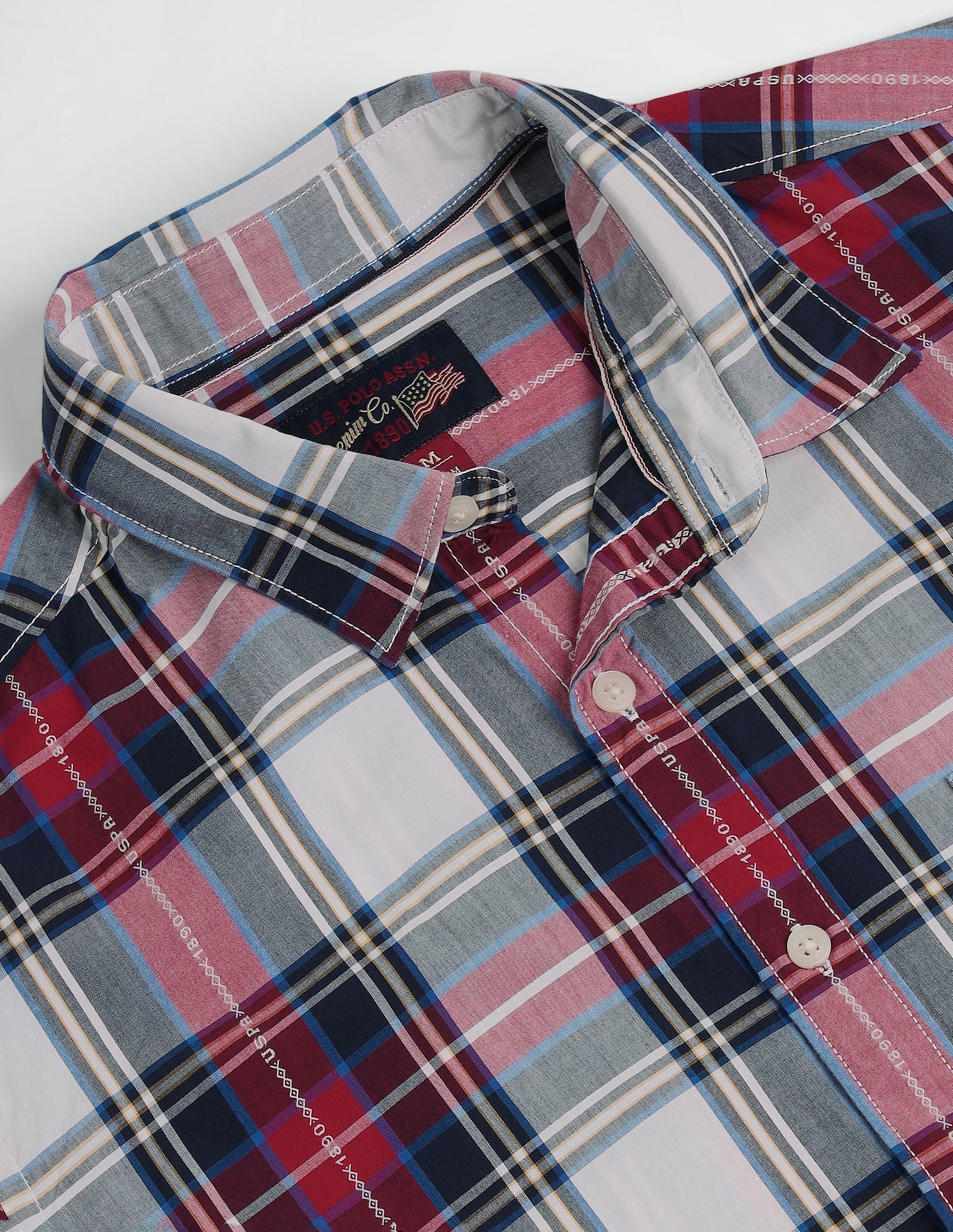 Tartan Check Slim Shirt Red - U.S. Polo Assn. India | Large