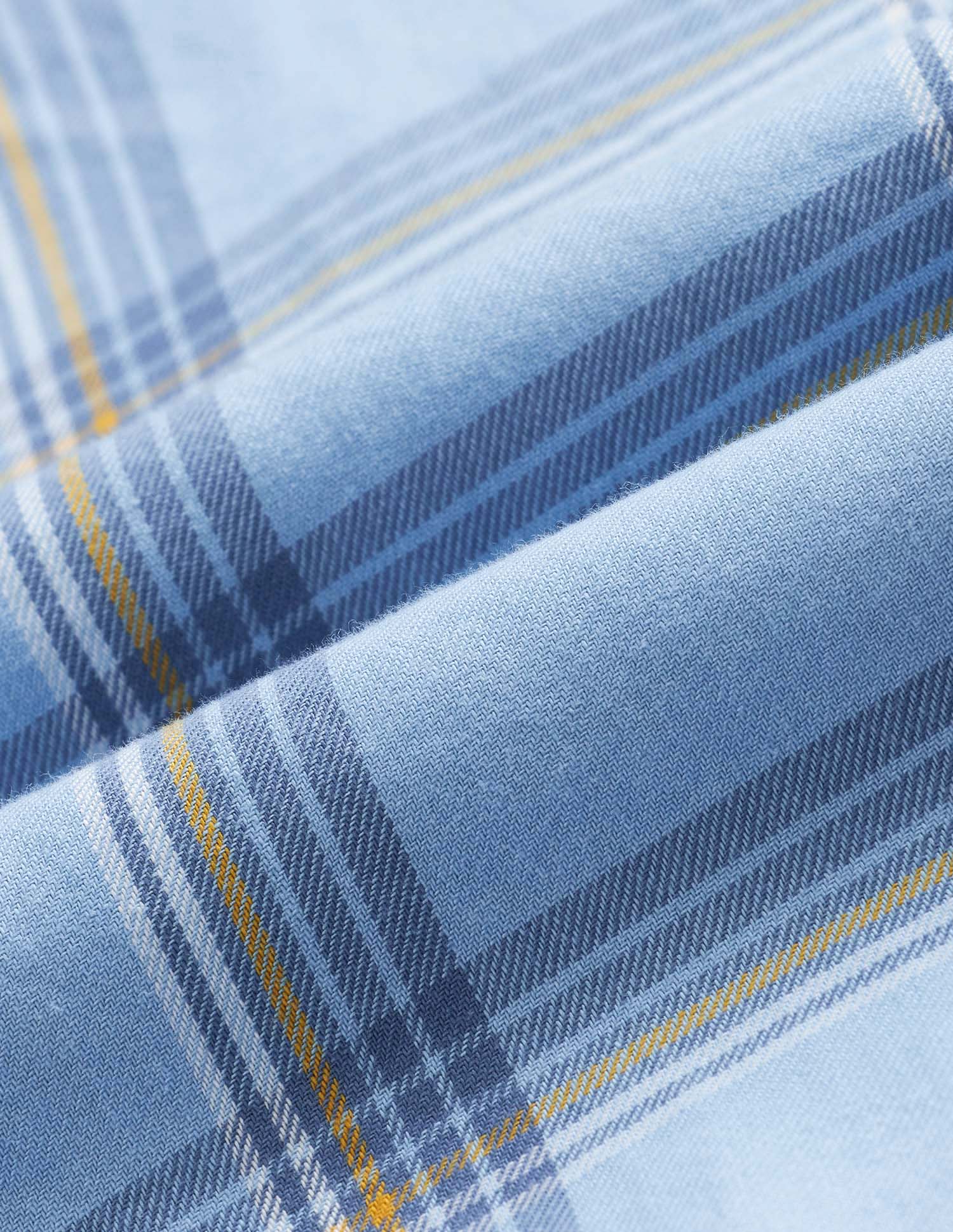 Grid Tattersall Checked Pure Cotton Shirt Light Blue - U.S. POLO ASSN. | Large