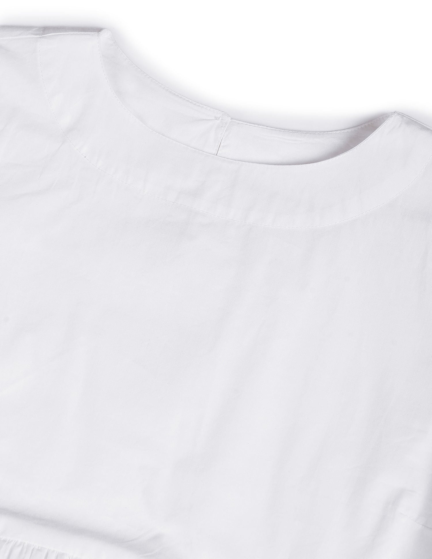 Three Quarter Sleeve Peplum Top White - U.S. Polo Assn. India | Large