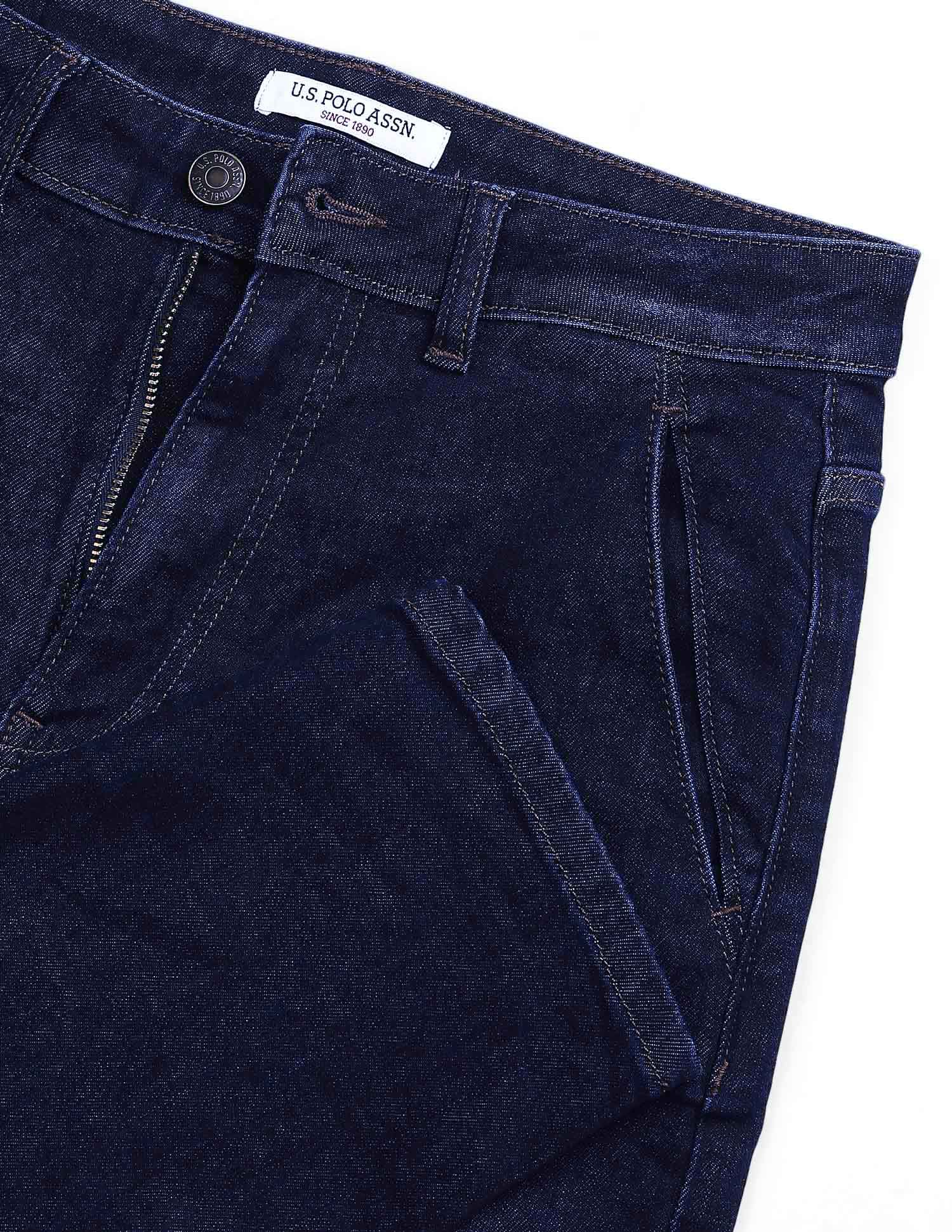 High Rise Carrot Fit Jeans Blue - U.S. POLO ASSN. | Large