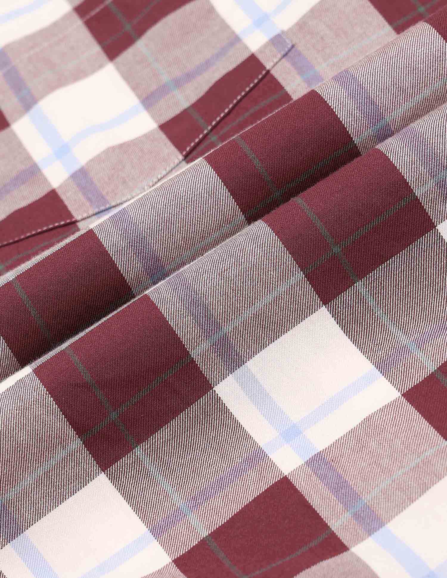 Tartan Checked Tailored Fit Shirt Ivory - U.S. POLO ASSN. | Large