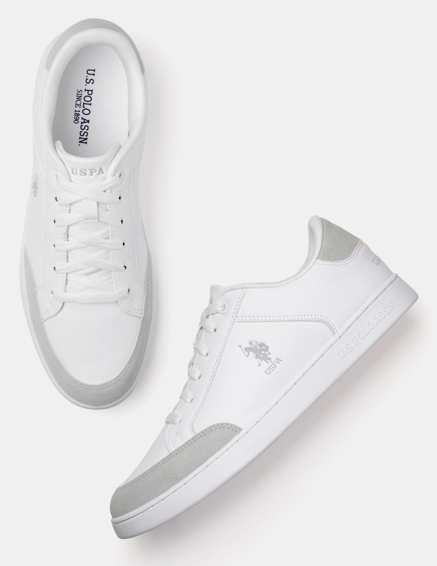 Men Vancer 2.0 Colourblocked Sneakers White - U.S. Polo Assn. India | Large