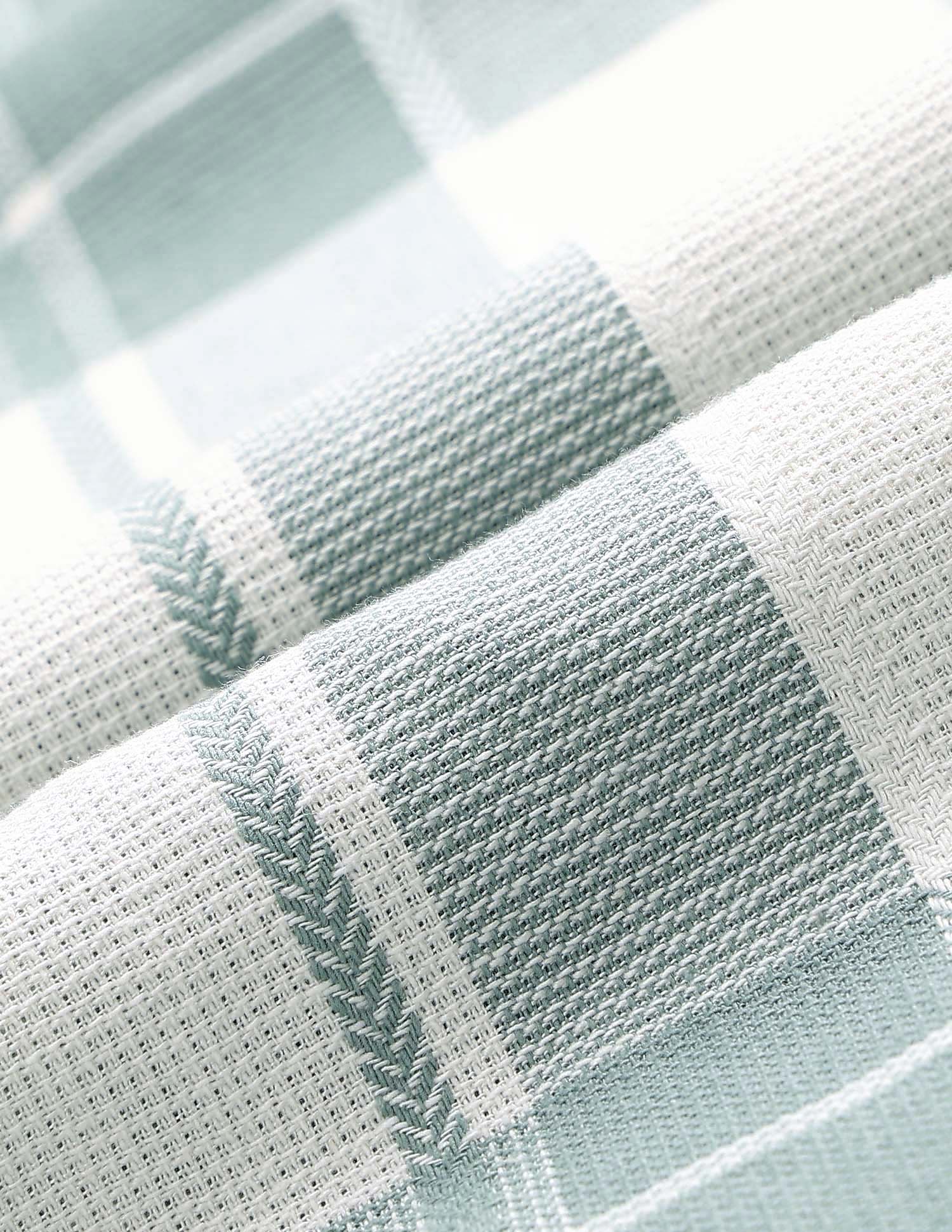 Textured With Tartan Checked Shirt Light Green - U.S. POLO ASSN. | Large