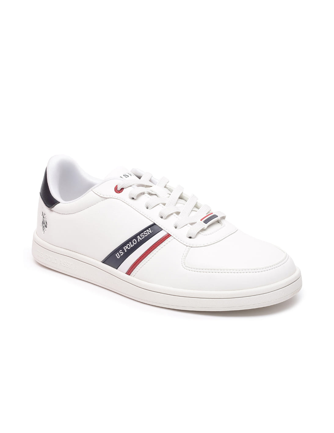 Men Brand Stripe Alco Sneakers White - U.S. Polo Assn. India | Large