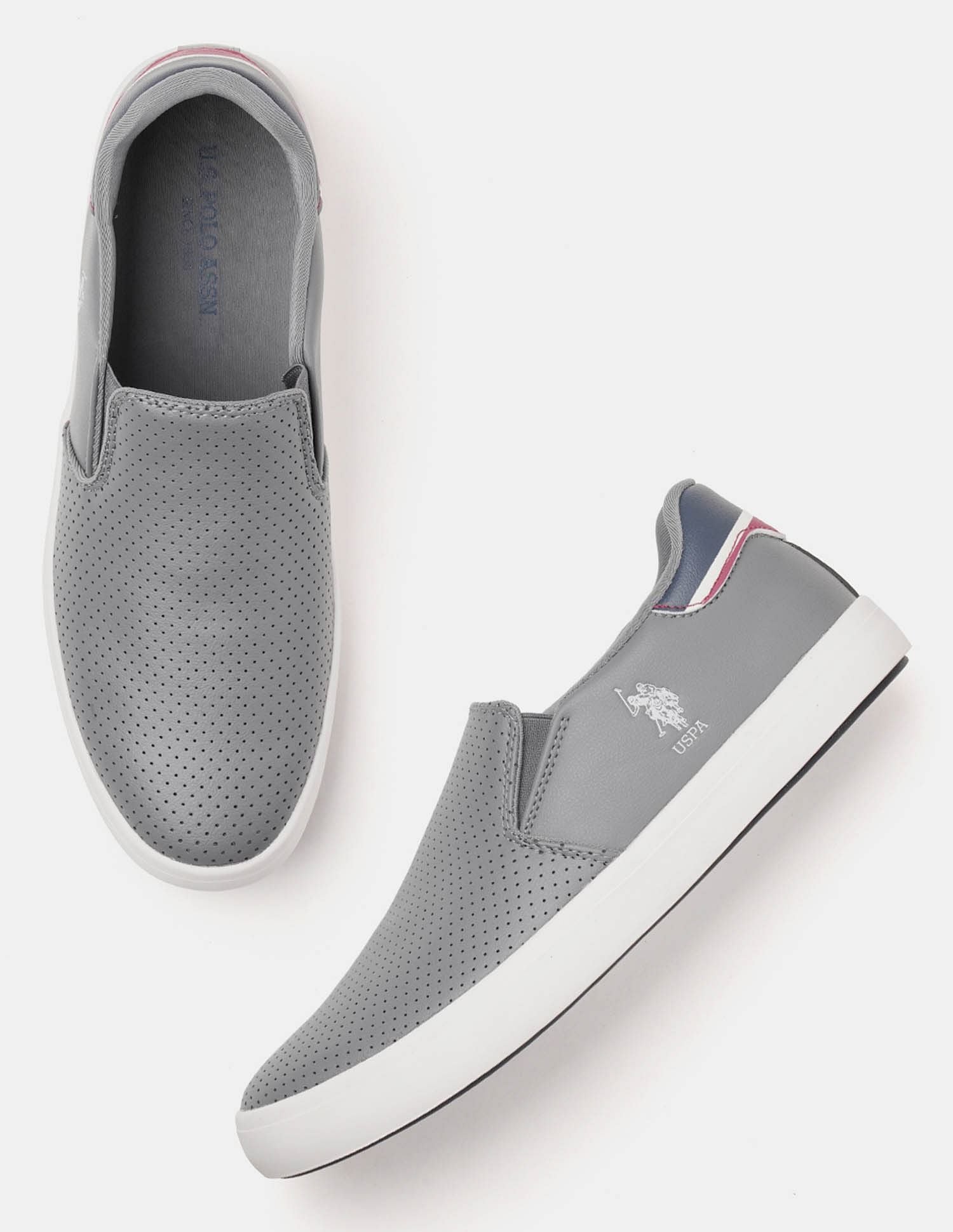 Men Campbell 3.0 Slip On Sneakers Grey - U.S. POLO ASSN. | Large