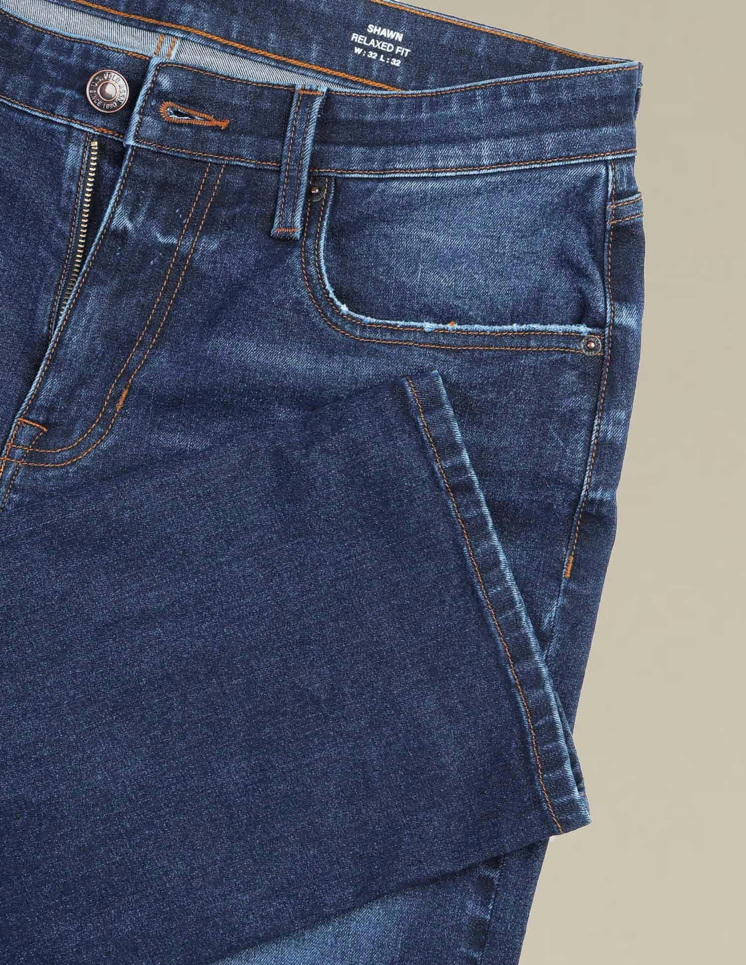 Shawn Relaxed Fit Blue Jeans Dark Blue - U.S. Polo Assn. India | Large