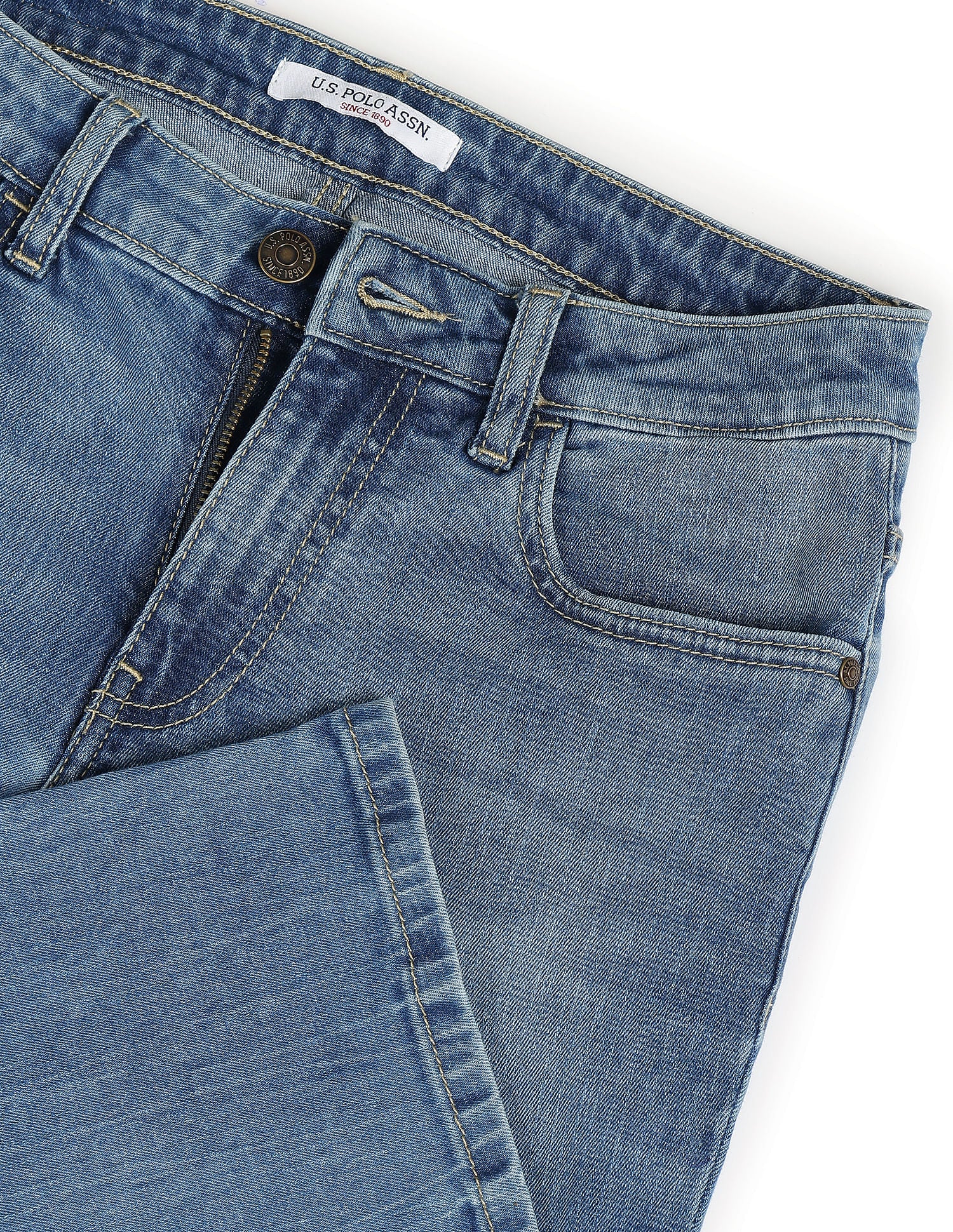 Bootcut Fit Mid Rise Jeans Blue - U.S. POLO ASSN. | Large