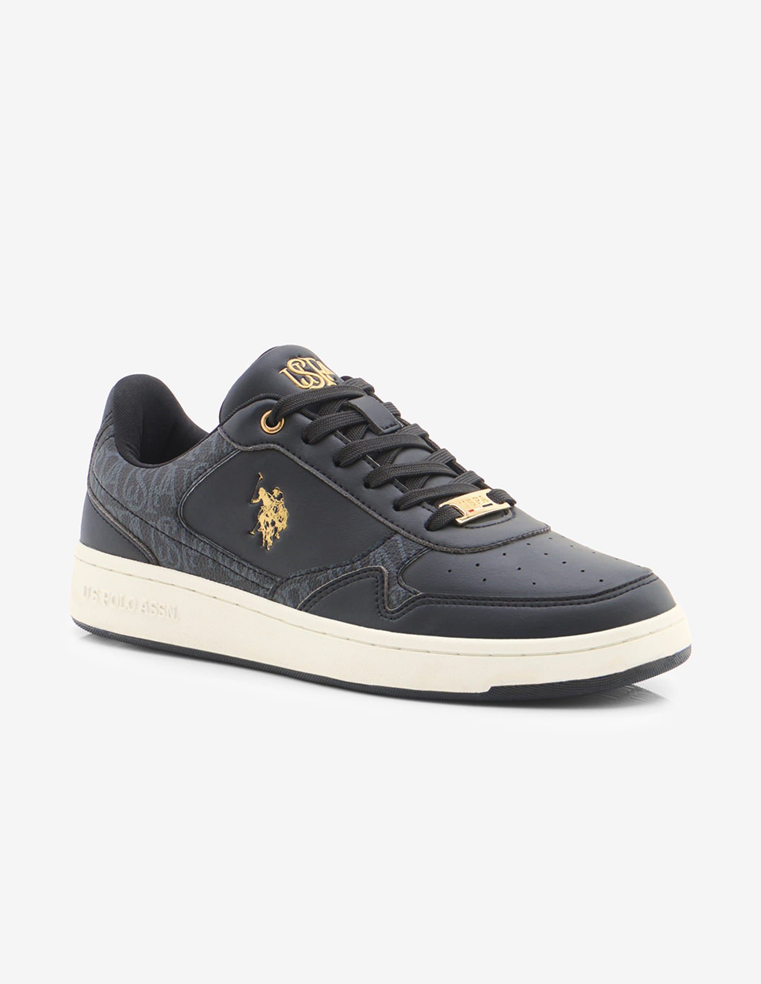 Ira Monogram Printed Sneakers Black - U.S. Polo Assn. India | Large