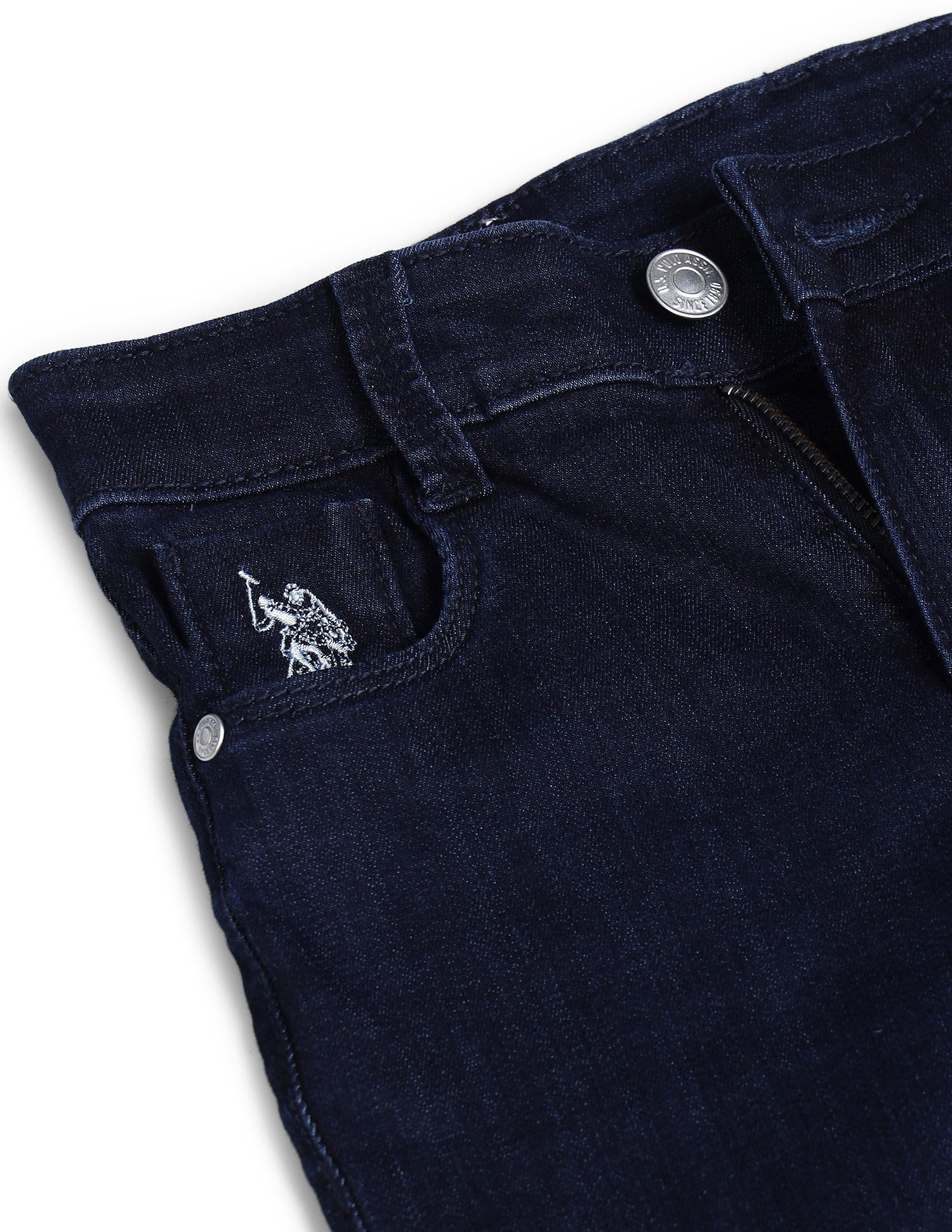 Girls Cotton Bootcut Fit Jeans Blue - U.S. POLO ASSN. | Large