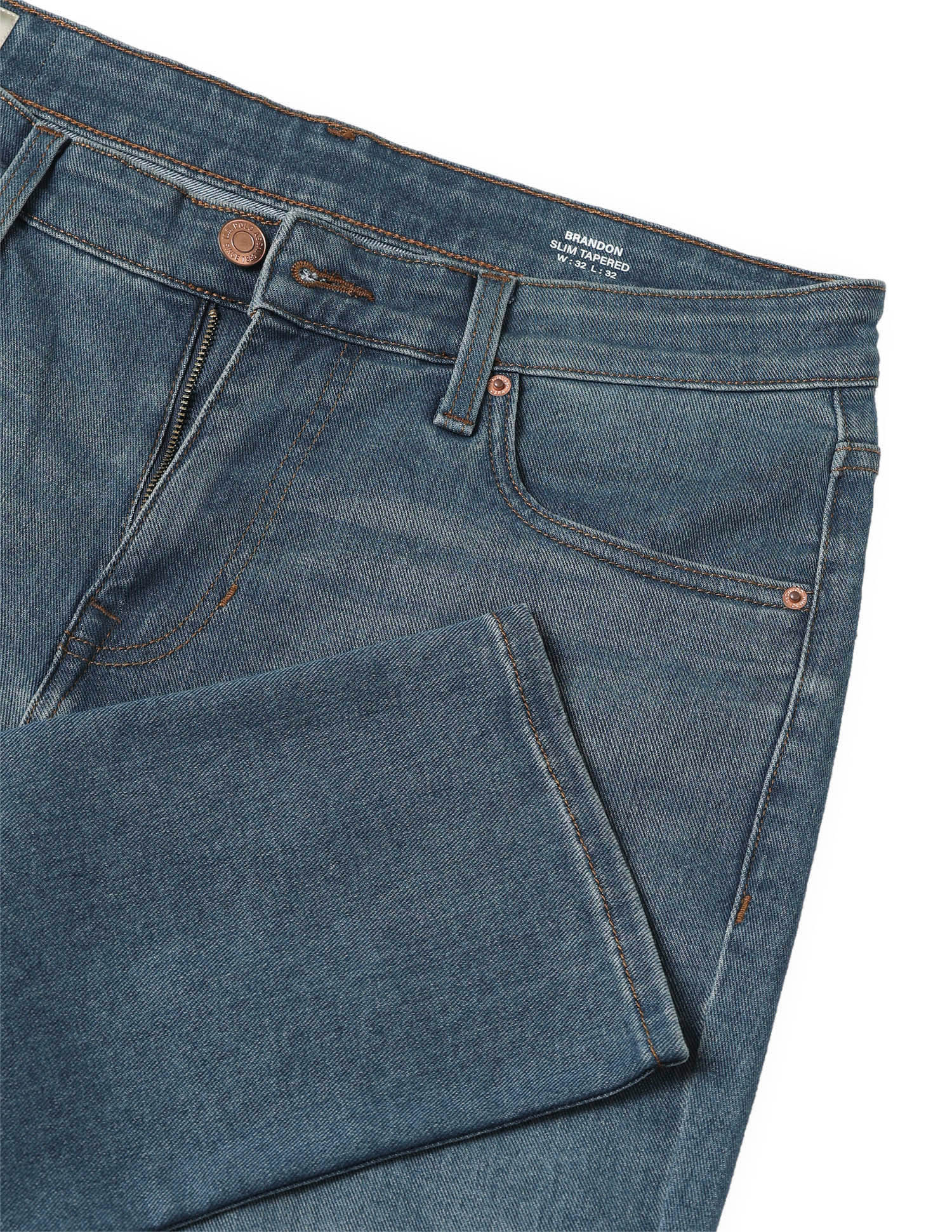 Brandon Slim-Tapered Fit Blue Jeans Blue - U.S. Polo Assn. India | Large