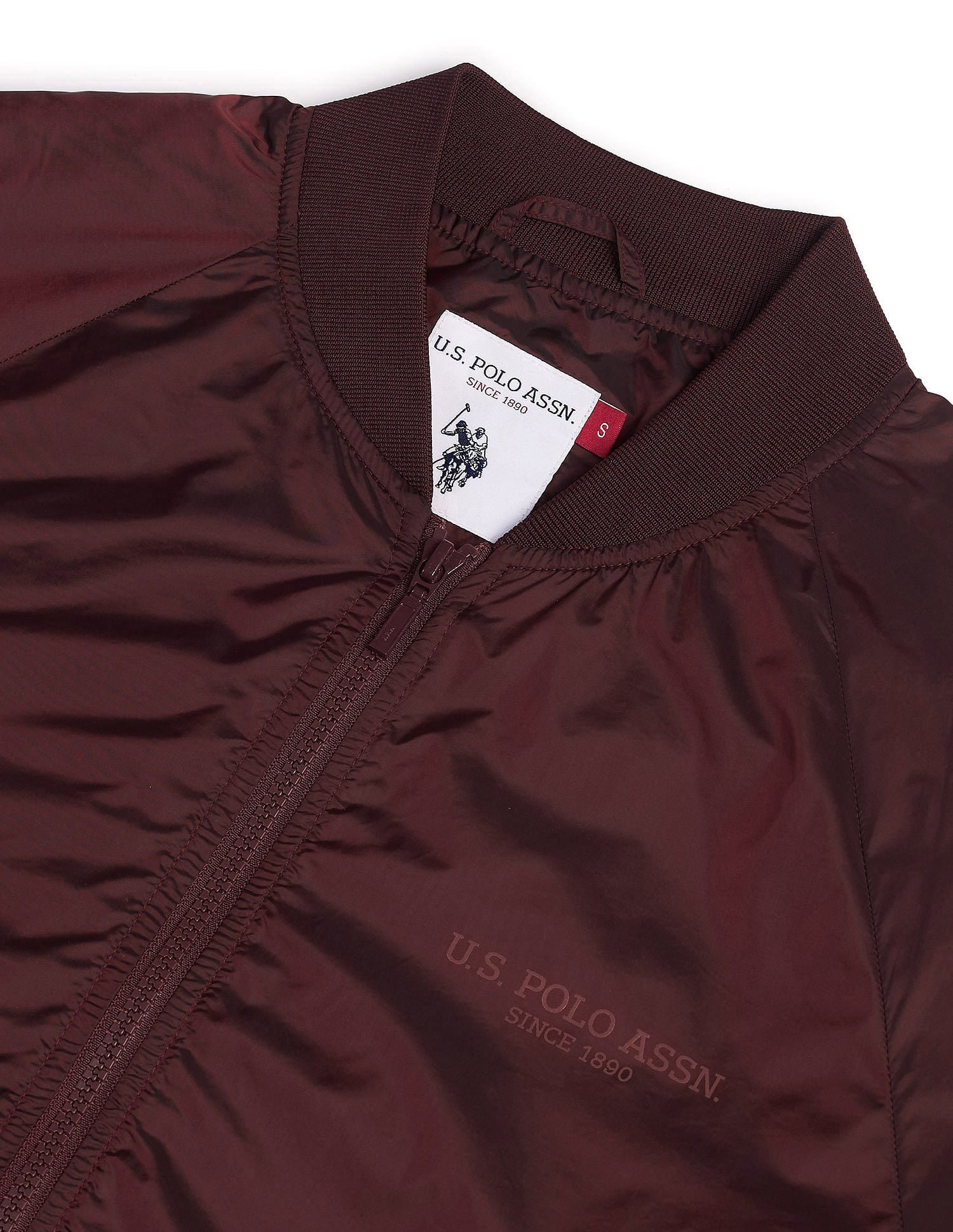 Metallic Bomber Jacket Wine - U.S. POLO ASSN. | Large