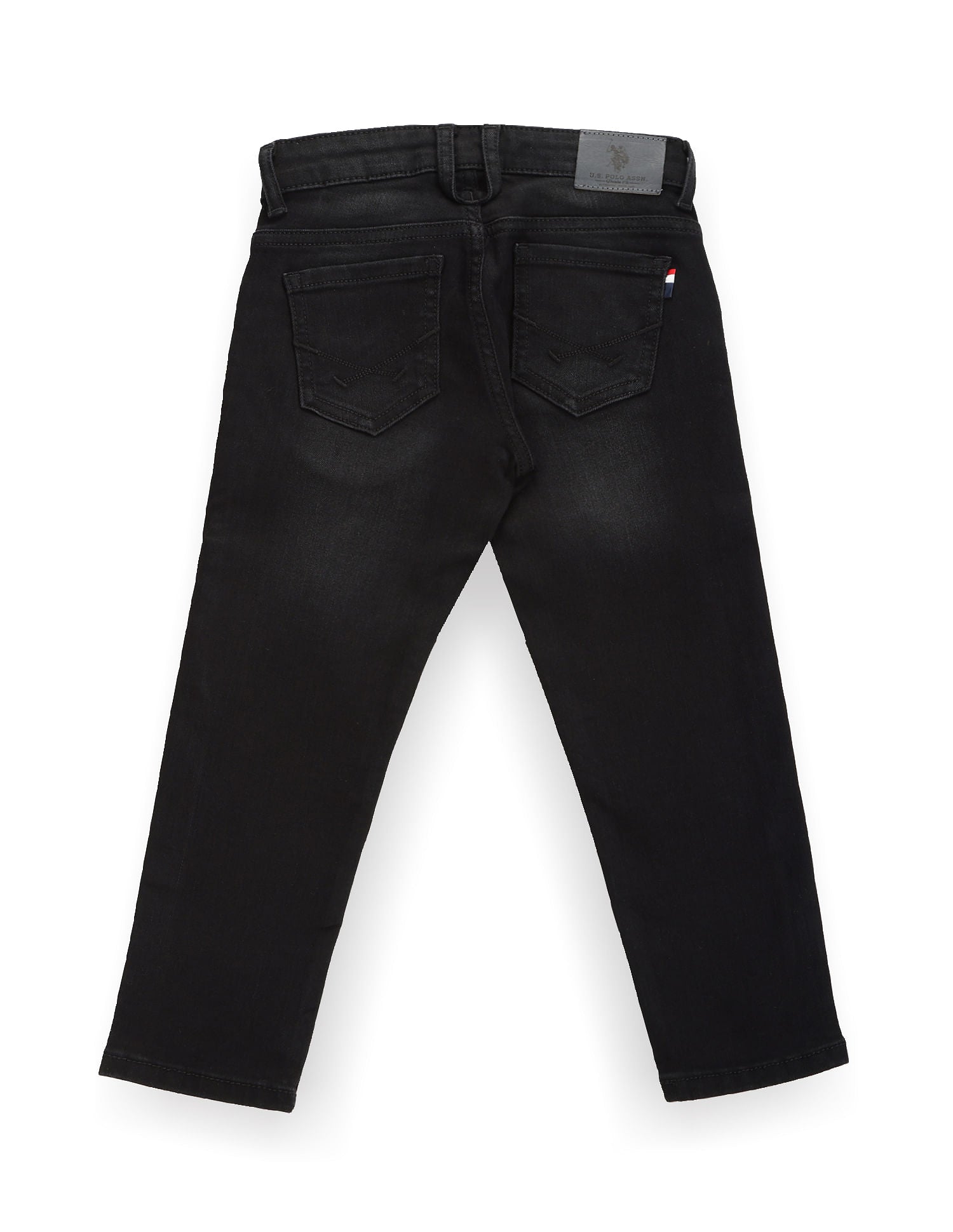 Boys Laser Branding Slim Jeans Dark Grey - U.S. POLO ASSN. | Large