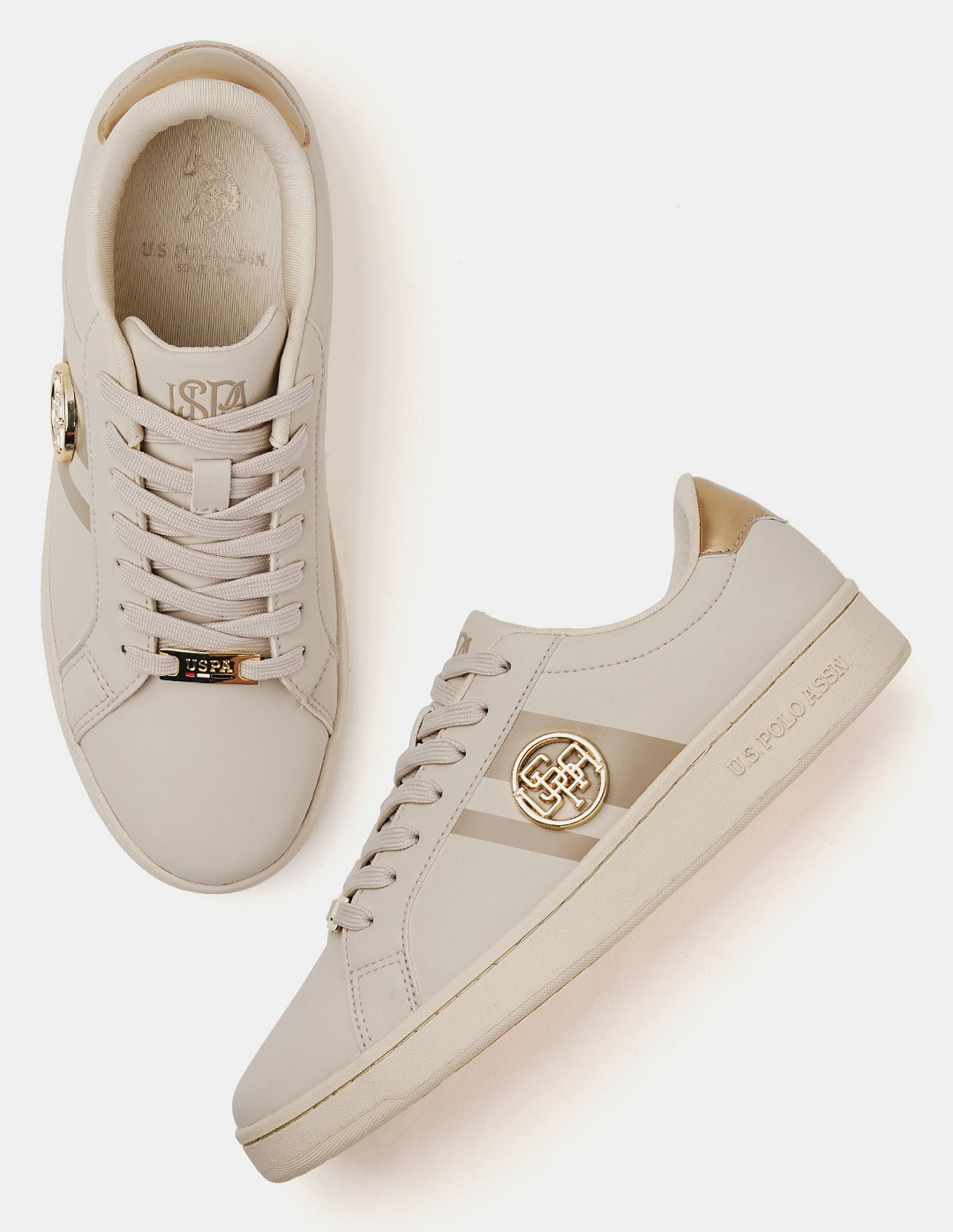 Women Emery 3.0 Colour Blocked Sneakers Nude - U.S. POLO ASSN. | Large