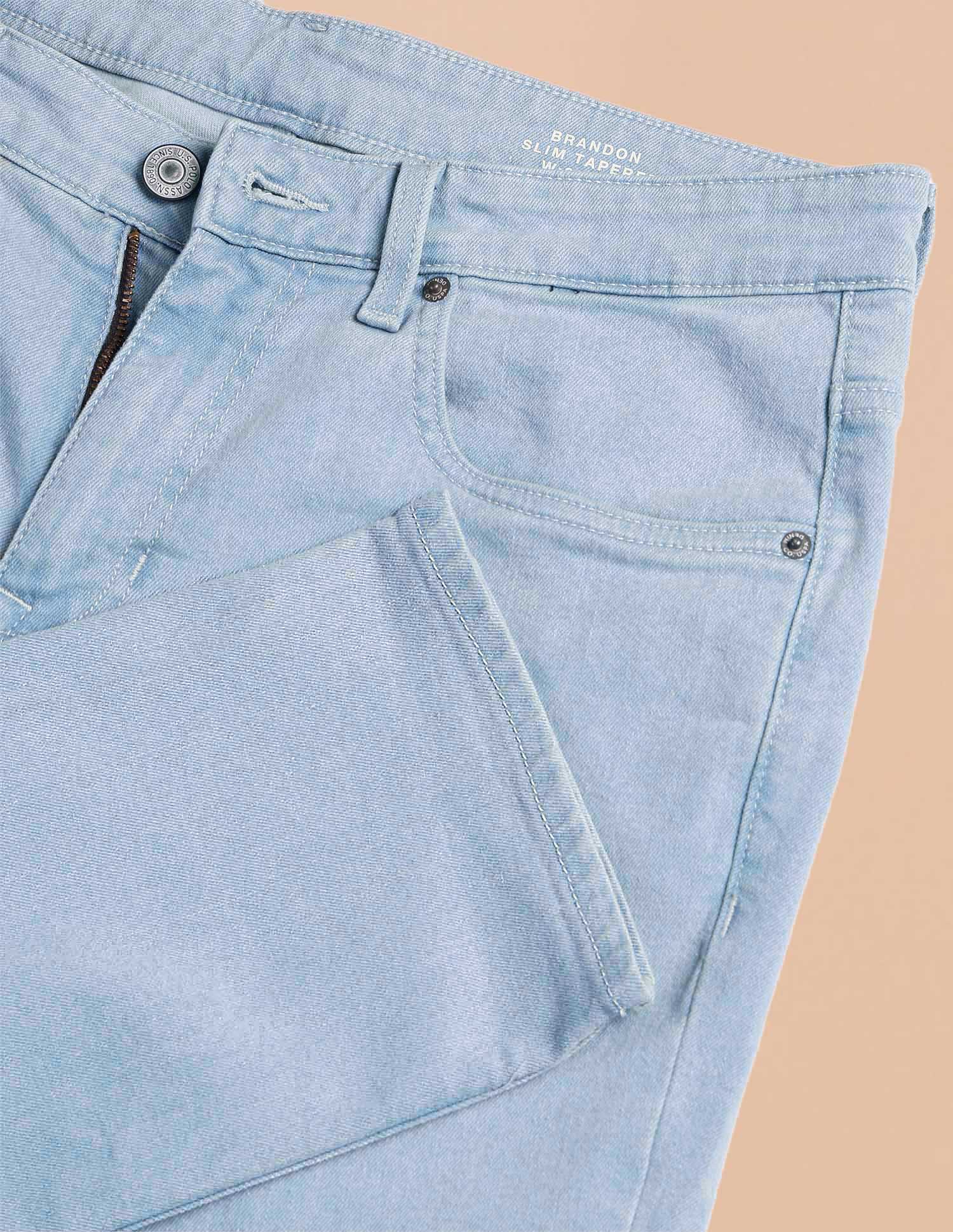 Brandon Slim Tapered Fit Blue Jeans Blue - U.S. POLO ASSN. | Large