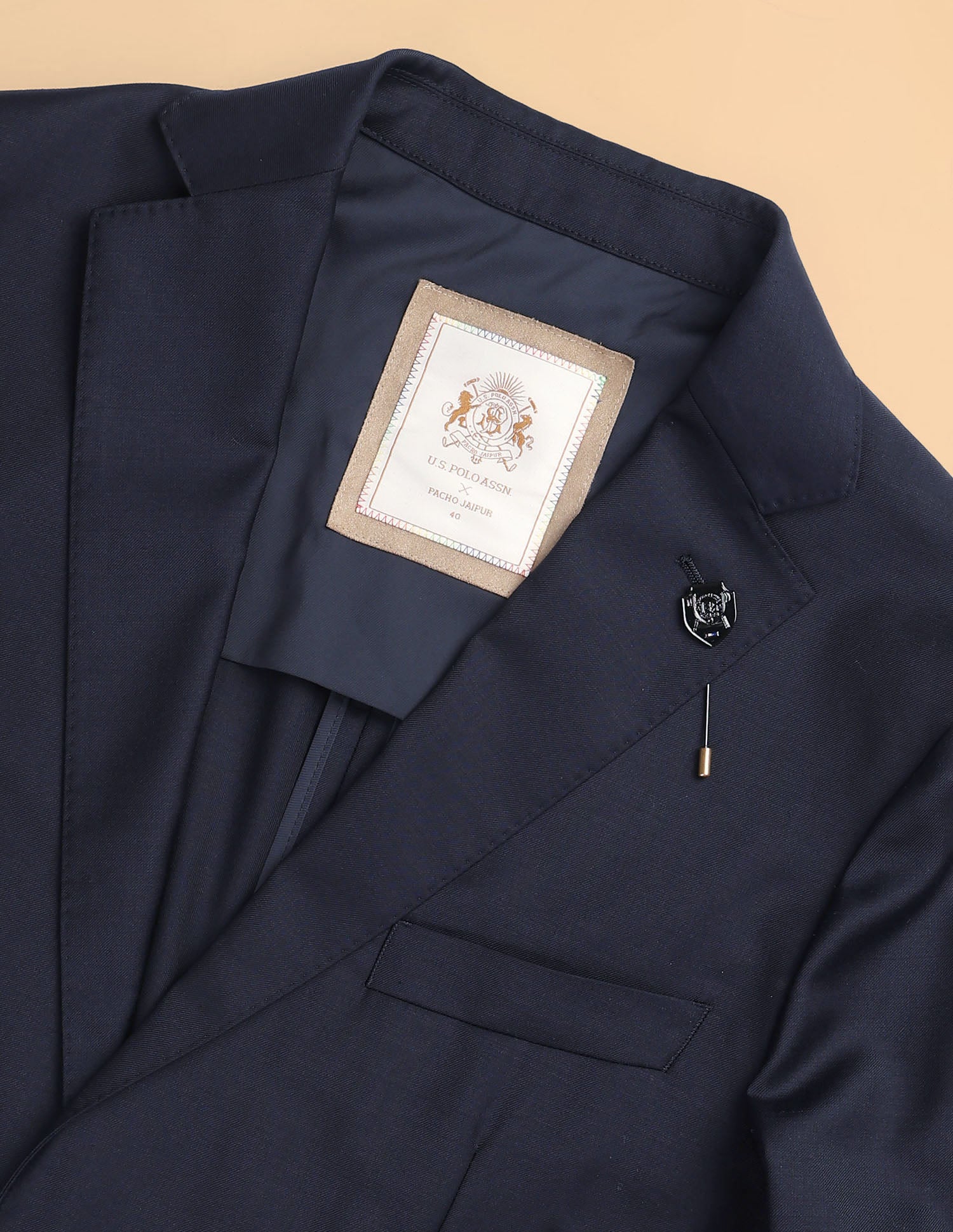 Pacho X Satin Slim Fit Blazer Navy - U.S. POLO ASSN. | Large