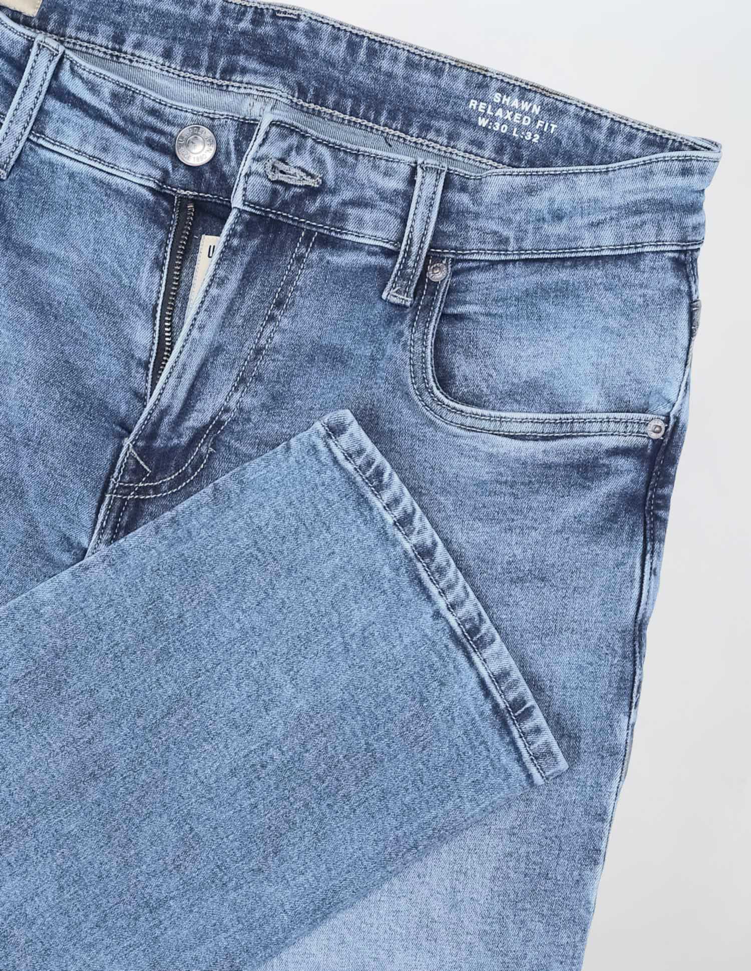 Shawn Relaxed Fit Blue Jeans Light Indigo - U.S. Polo Assn. India | Large