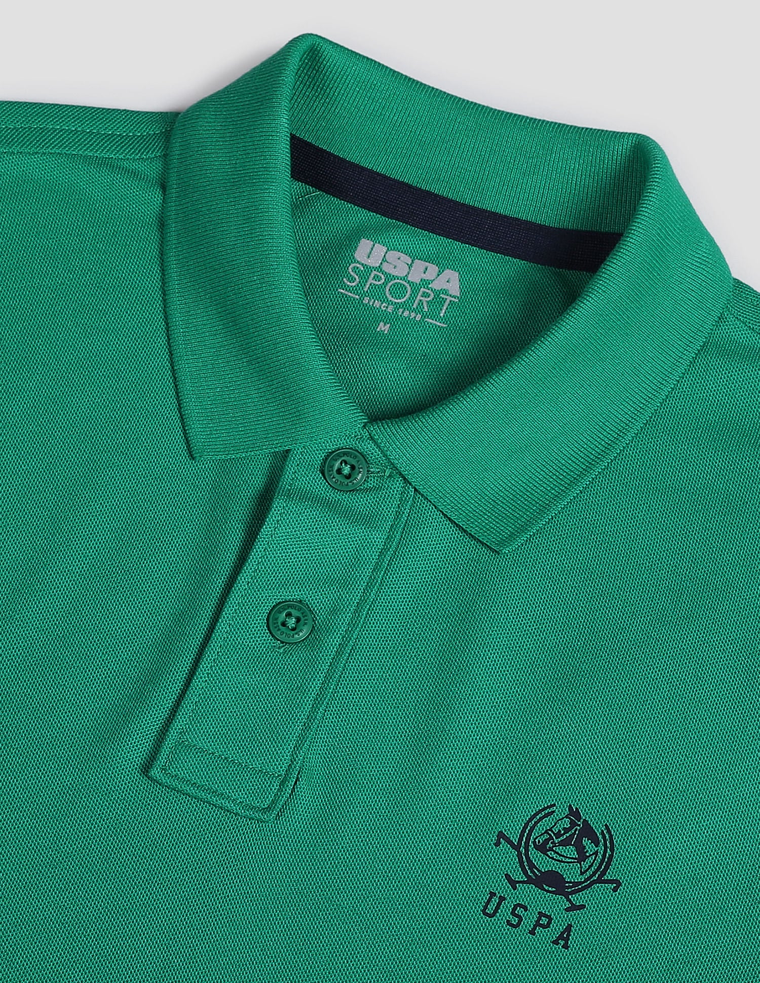 Panelled Athleisure Polo Shirt Green - U.S. Polo Assn. India | Large