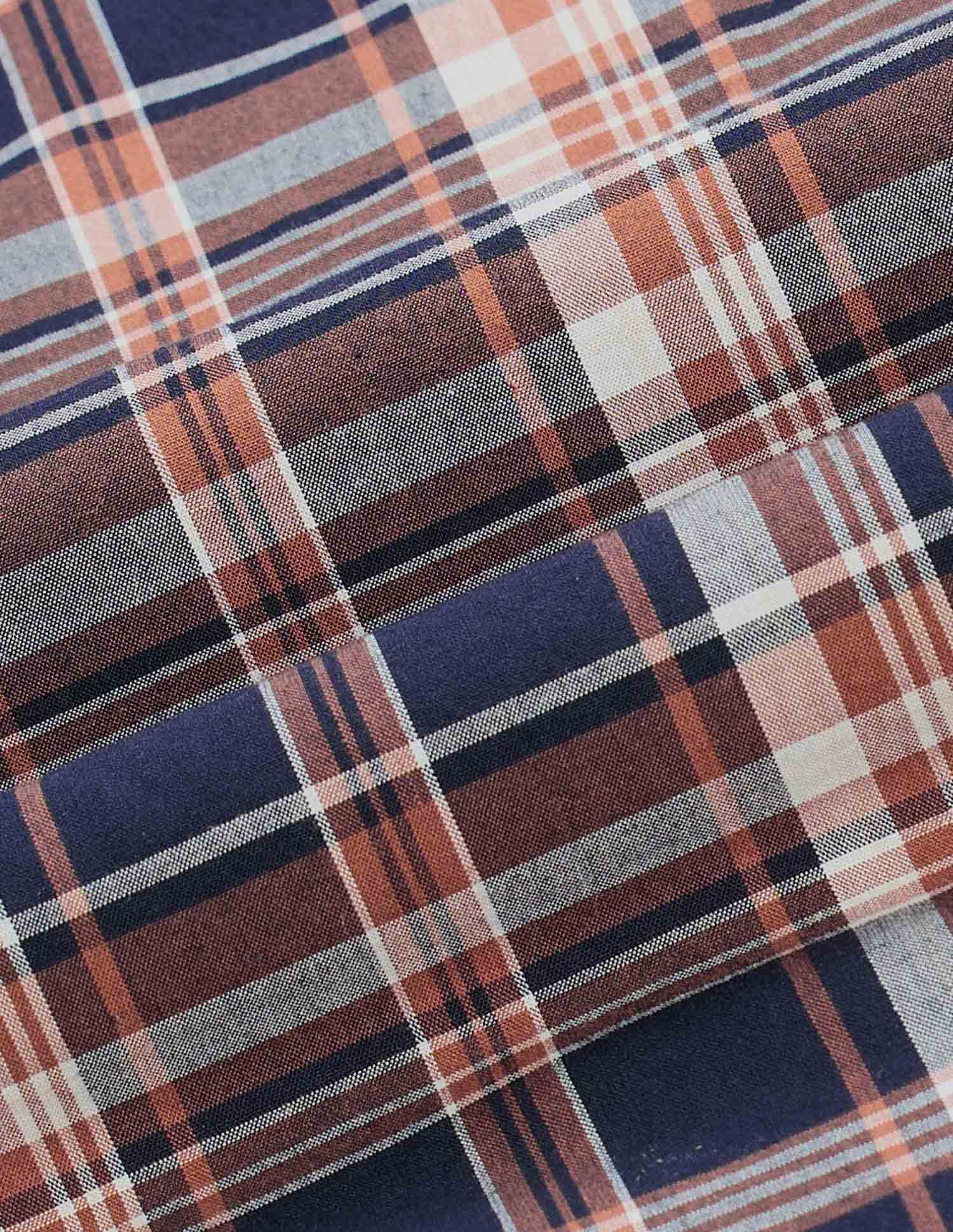 Grid Tattersall Checked Tailored Fit Shirt Navy - U.S. POLO ASSN. | Large