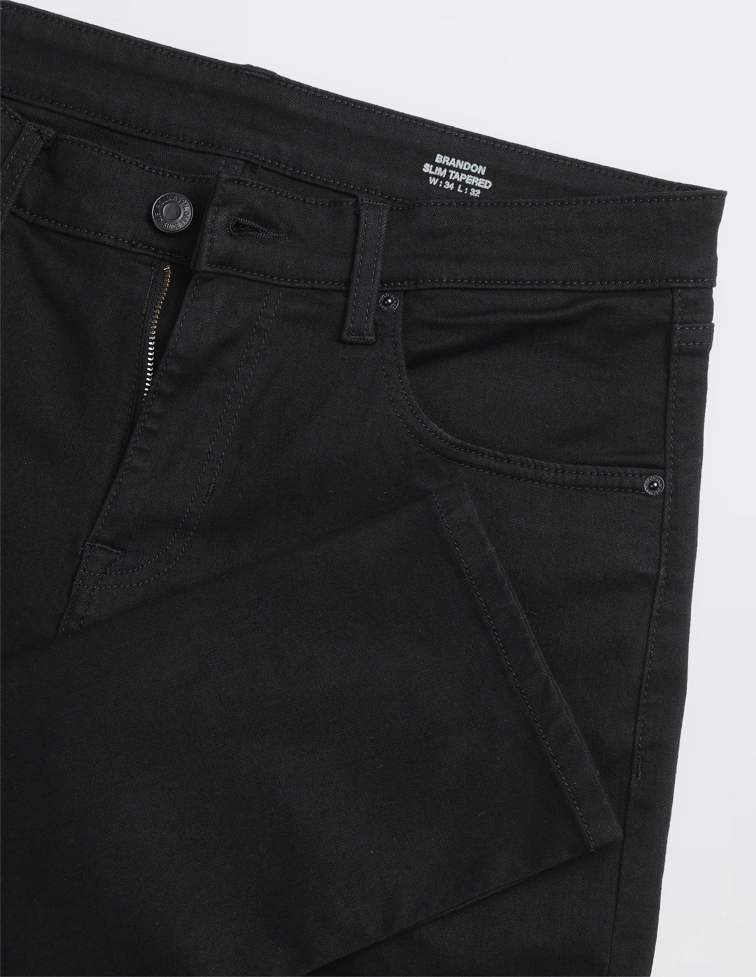 Brandon Slim-Tapered Fit Black Jeans Black - U.S. Polo Assn. India | Large