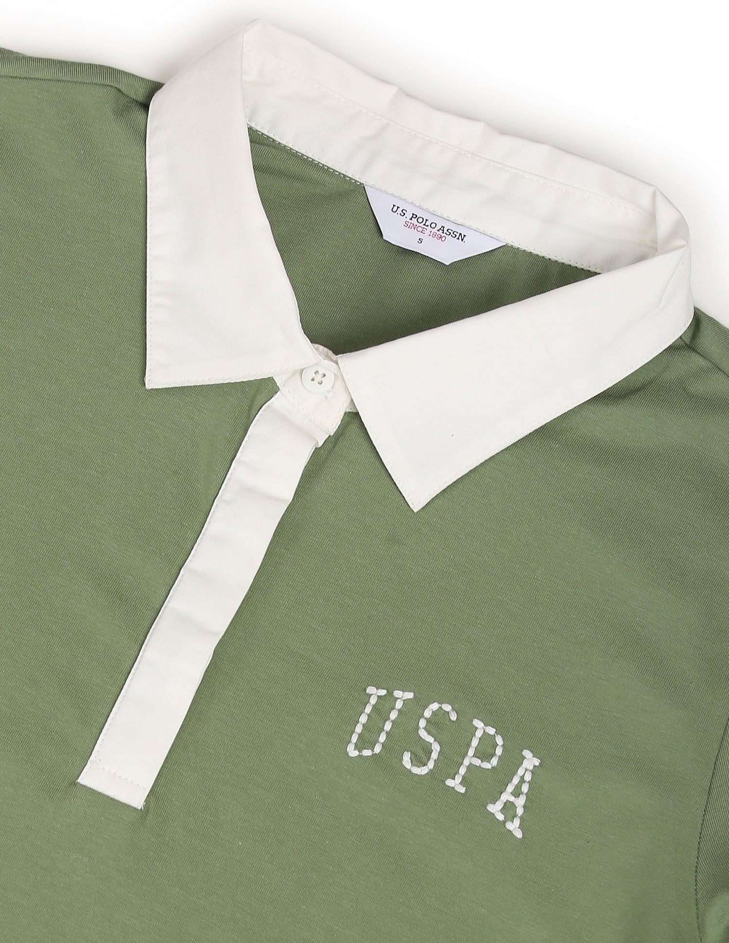 Long Sleeve Vented Hem Polo Shirt Green - U.S. POLO ASSN. | Large