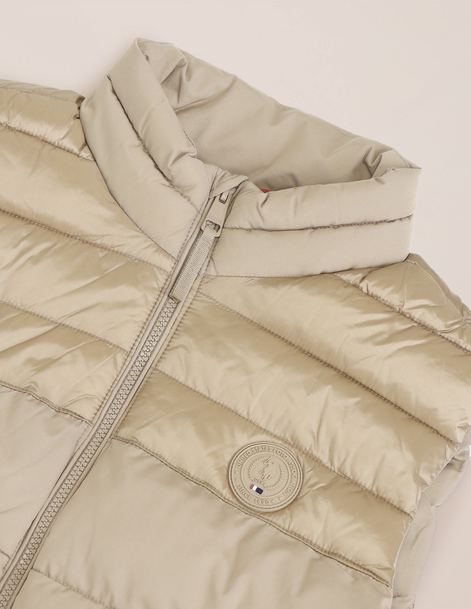 Colour blocked Regular Fit Jacket Beige - U.S. Polo Assn. India | Large