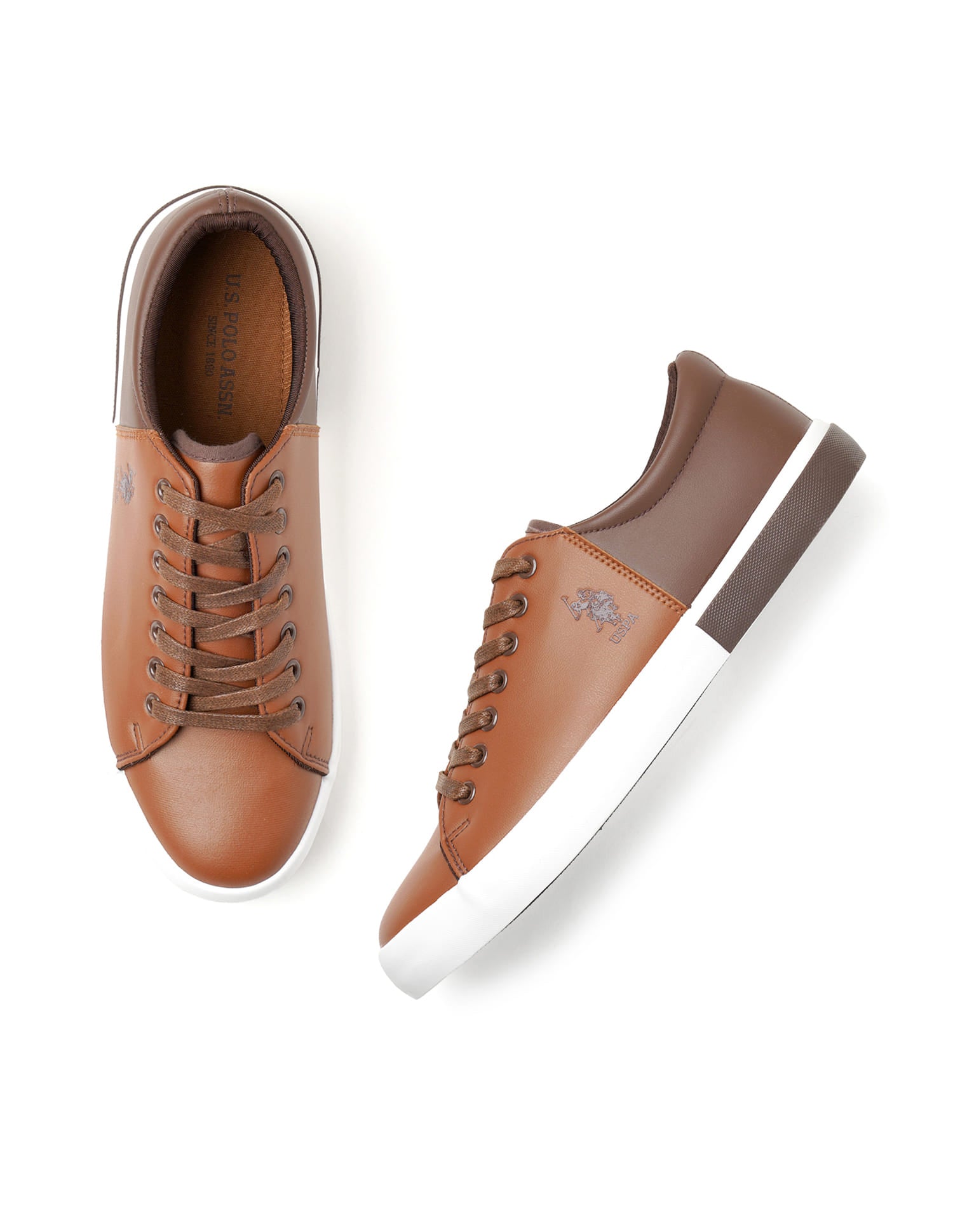 Men Solid Padry 4.0 Sneakers Tan - U.S. Polo Assn. India | Large