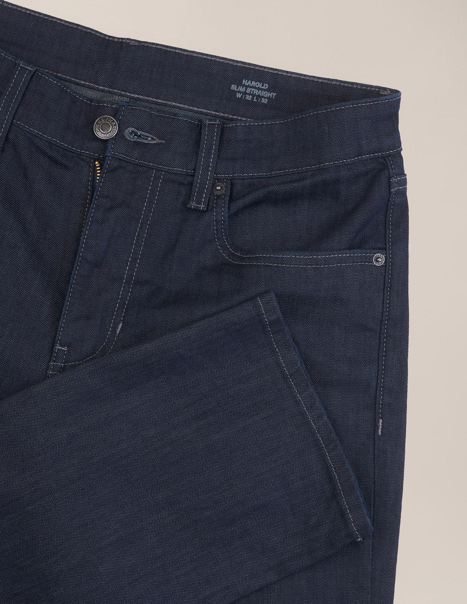 Harold Slim Straight Fit Blue Jeans Rinse Blue - U.S. Polo Assn. India | Large