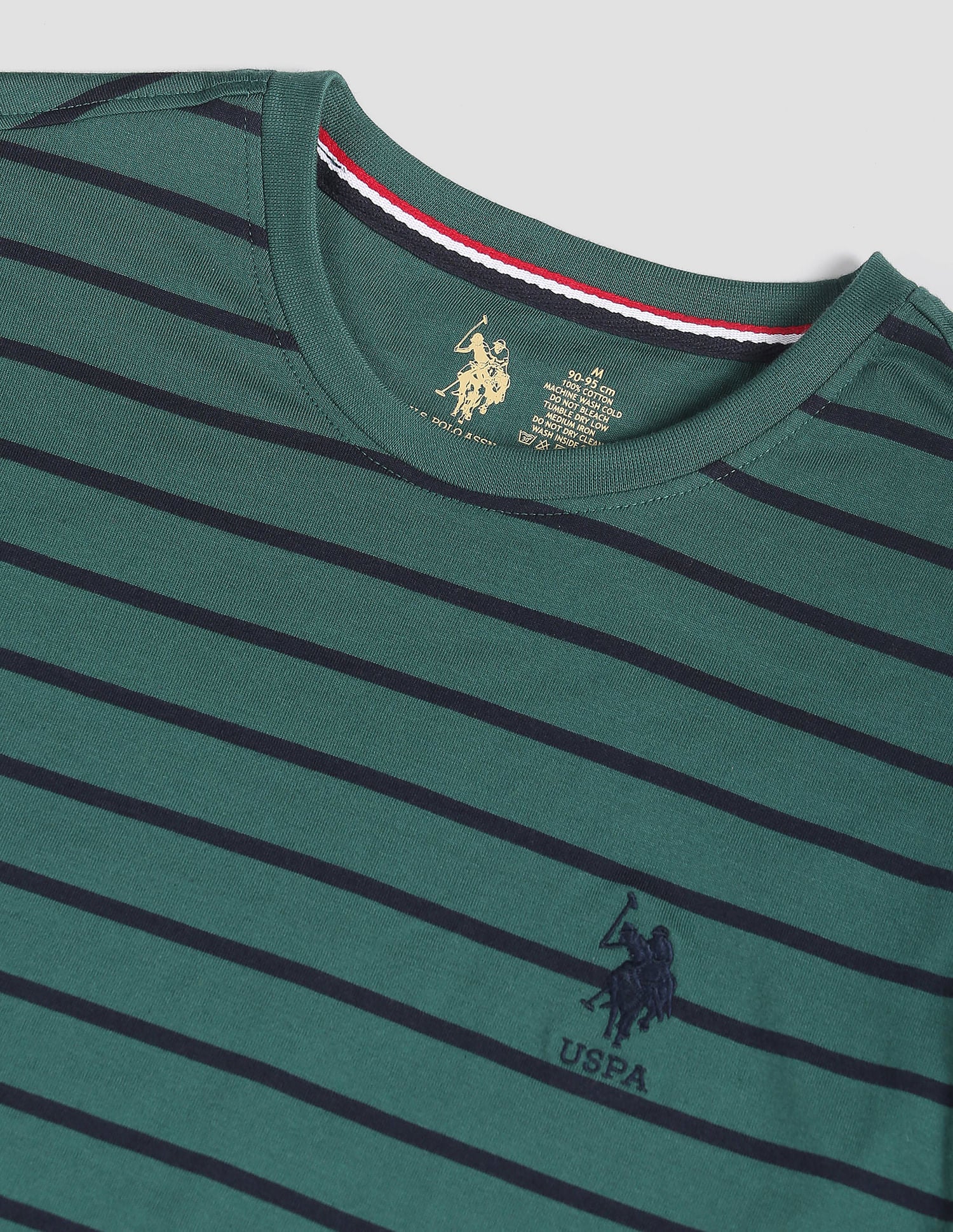 Crew Neck Stripe I694 Lounge T-Shirt - Pack Of 1 Bistro Green - U.S. POLO ASSN. | Large