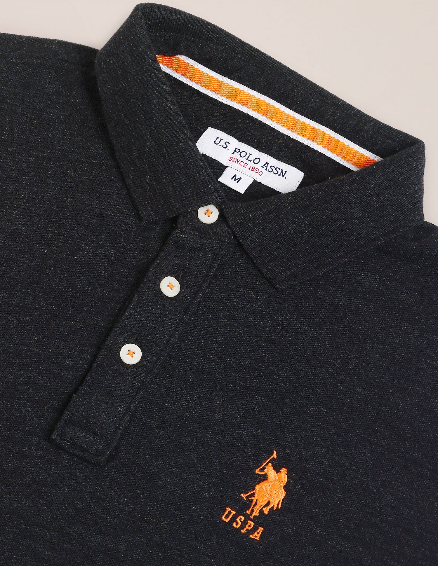 Men Charcoal Heathered Polo Shirt – U.S. Polo Assn. India