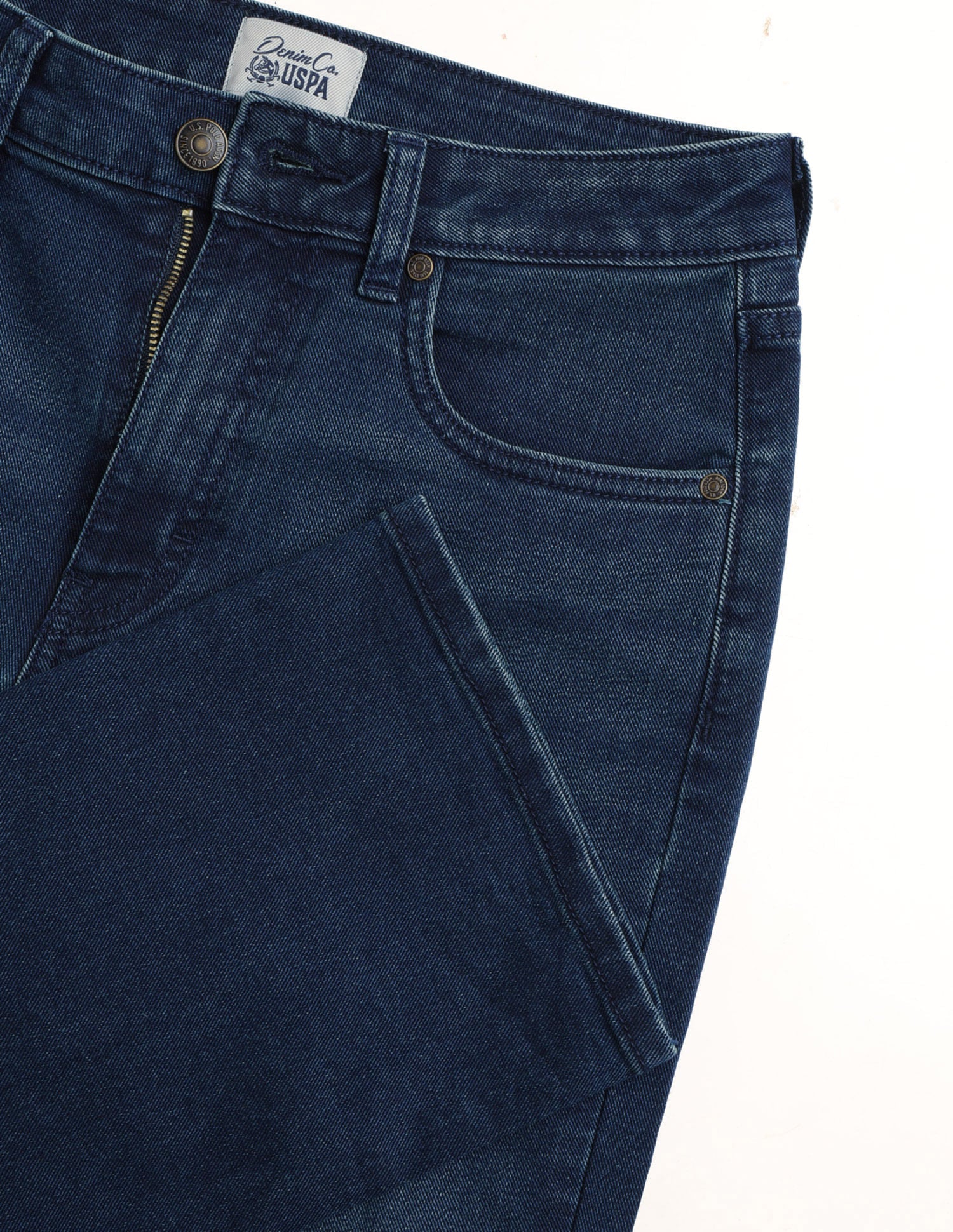 High Rise Straight Fit Jeans Dark Blue - U.S. Polo Assn. India | Large
