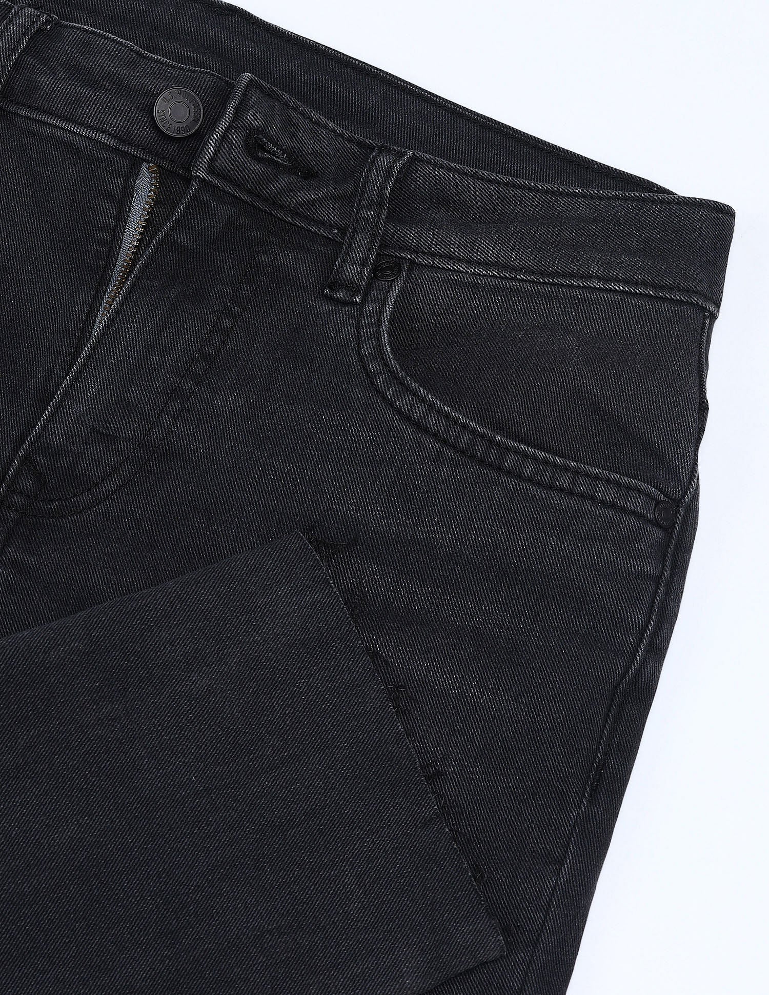 Mid Rise Slim Fit Jeans Dark Grey - U.S. Polo Assn. India | Large