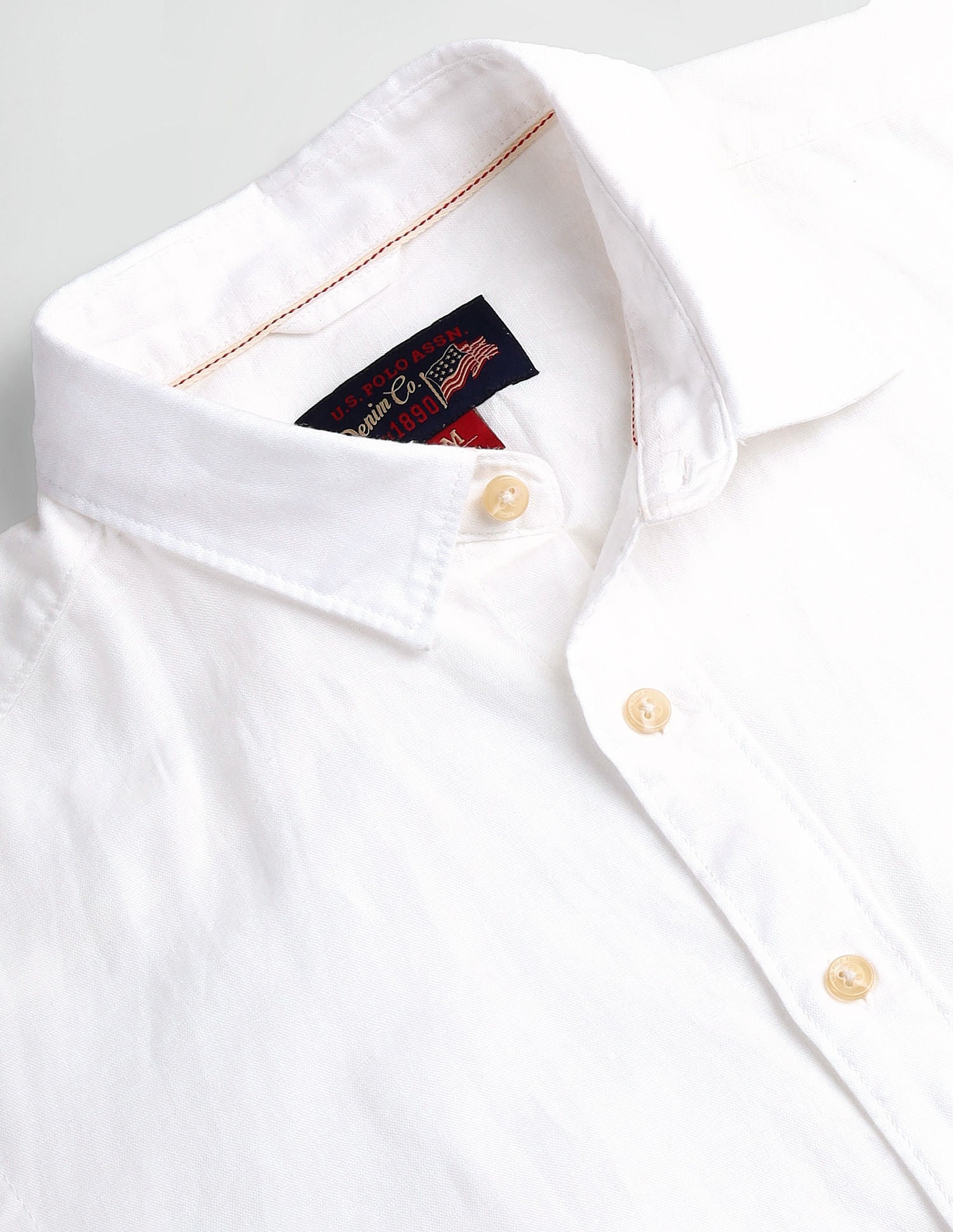 Slim Fit Short Sleeve Shirt White - U.S. Polo Assn. India | Large
