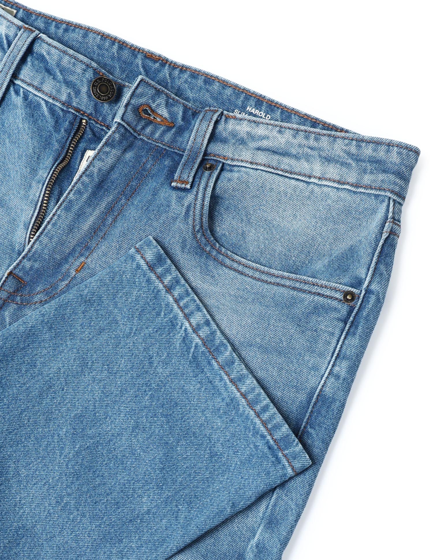 Harold Slim Straight Fit Blue Jeans Indigo - U.S. POLO ASSN. | Large