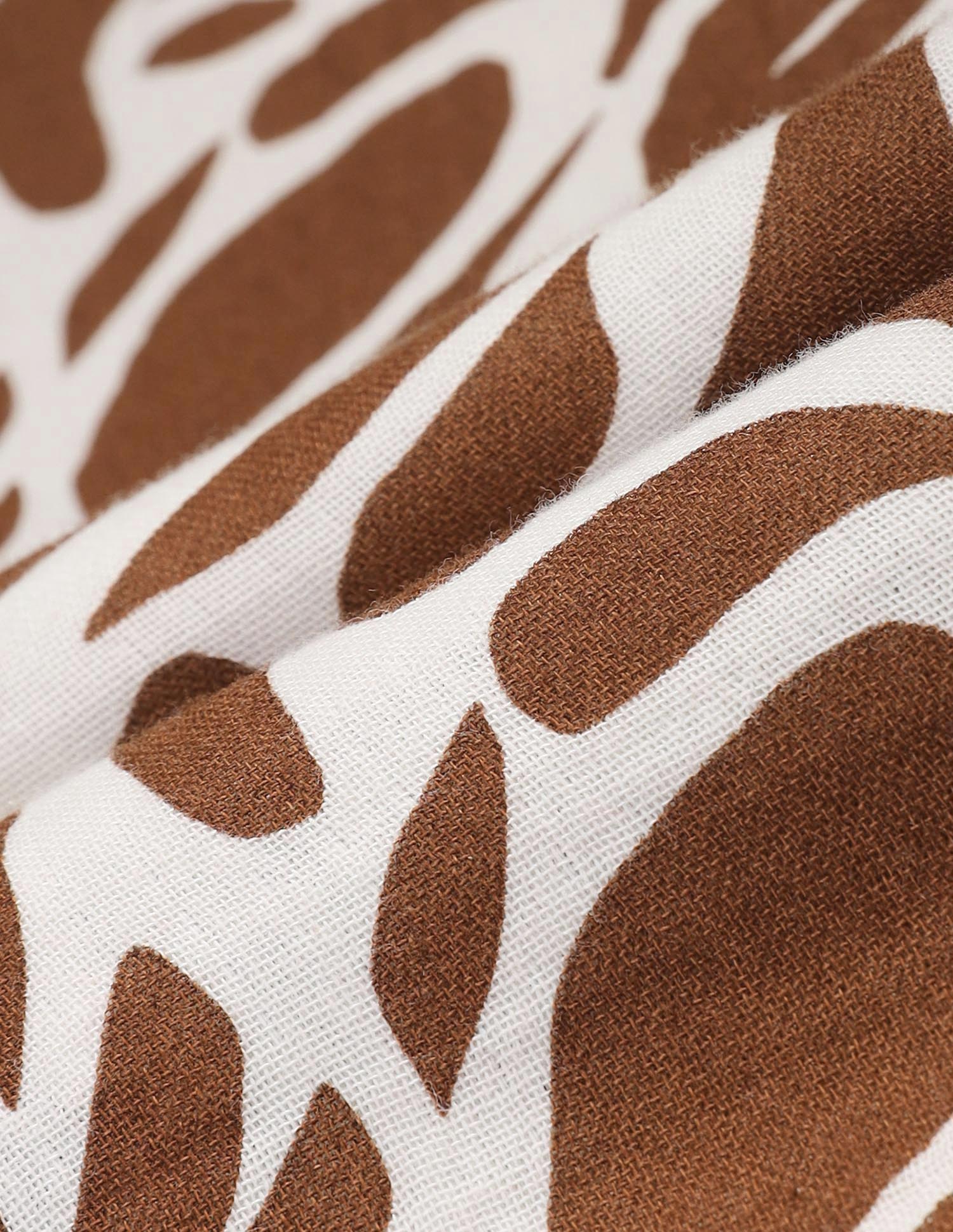 Boys Abstract Printed Cuban Shirt Brown - U.S. POLO ASSN. | Large