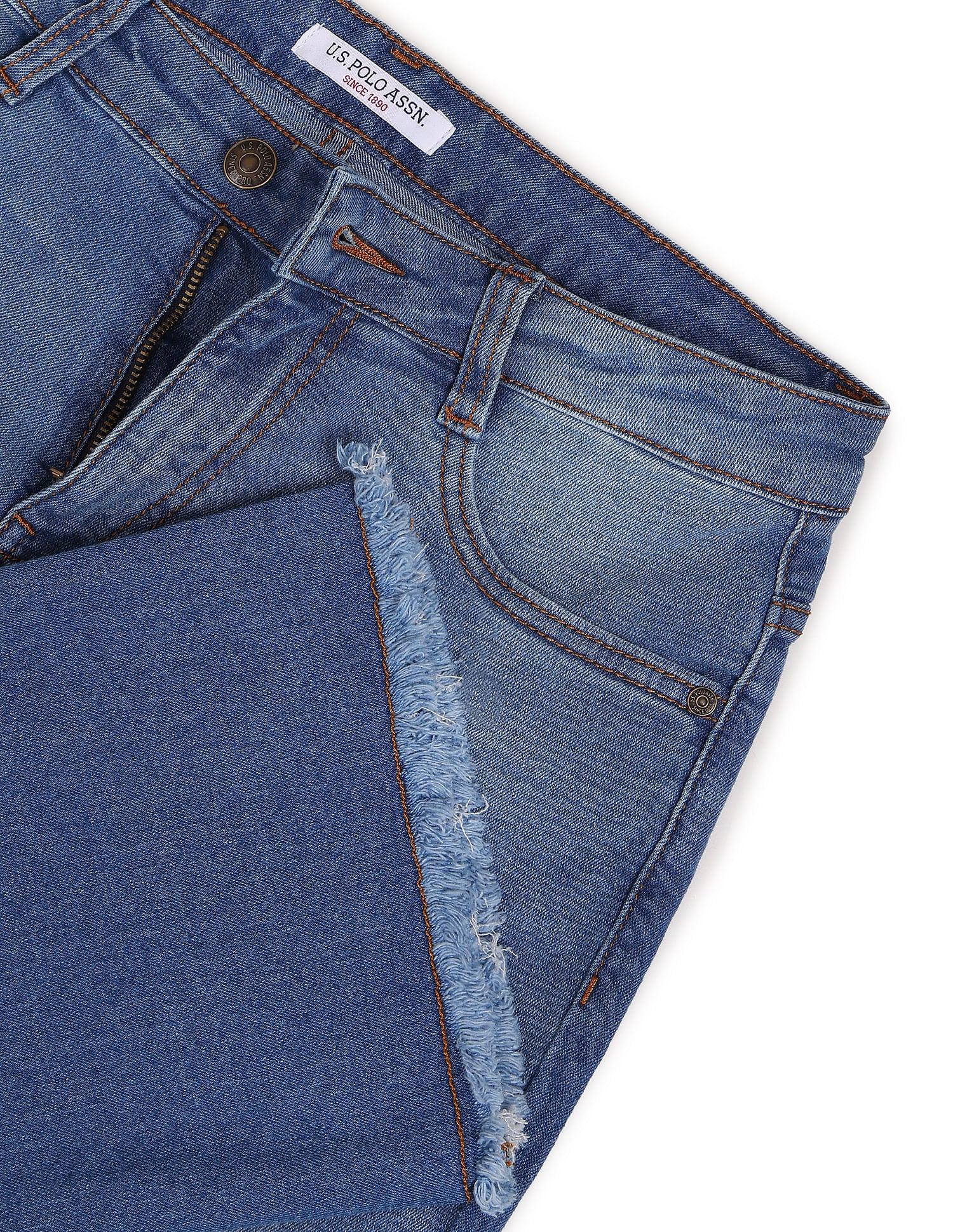 Mid Rise Skinny Flared Fit Jeans Blue - U.S. Polo Assn. India | Large