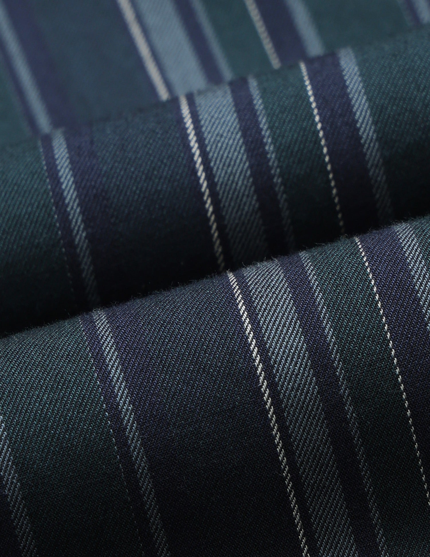 Vertical Striped Twill Shirt Dark Green - U.S. Polo Assn. India | Large