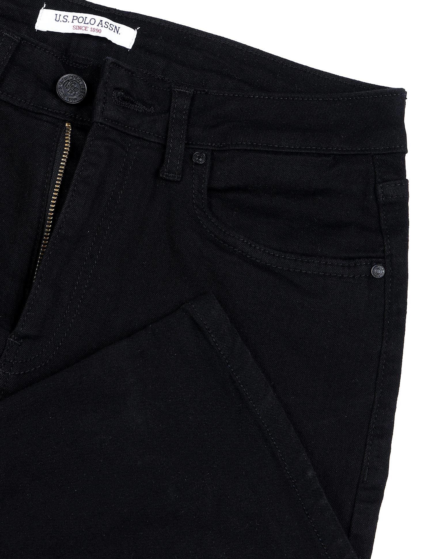High Rise Super Skinny Fit Jeans Jet Black - U.S. Polo Assn. India | Large