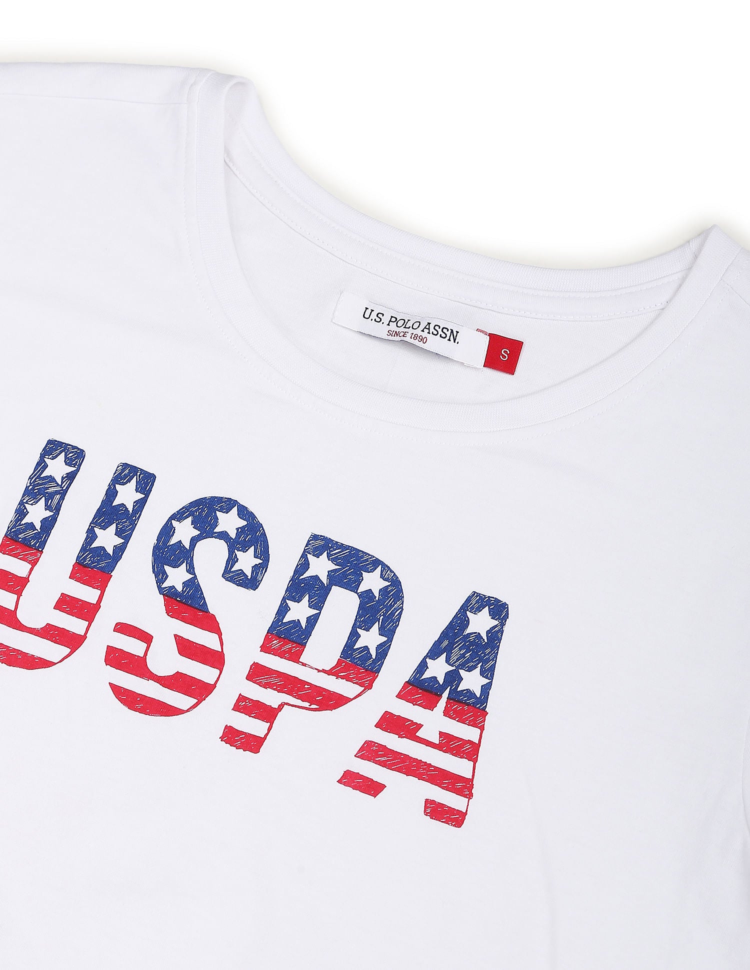 Brand Print Short Sleeve T-Shirt White - U.S. POLO ASSN. | Large