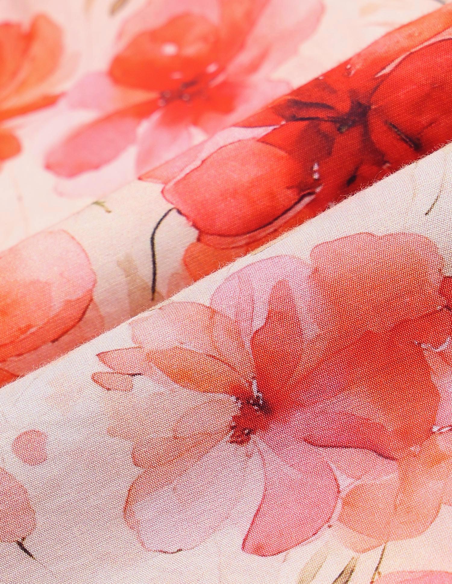 Floral Printed Smocking Sleeve Top Peach - U.S. Polo Assn. India | Large