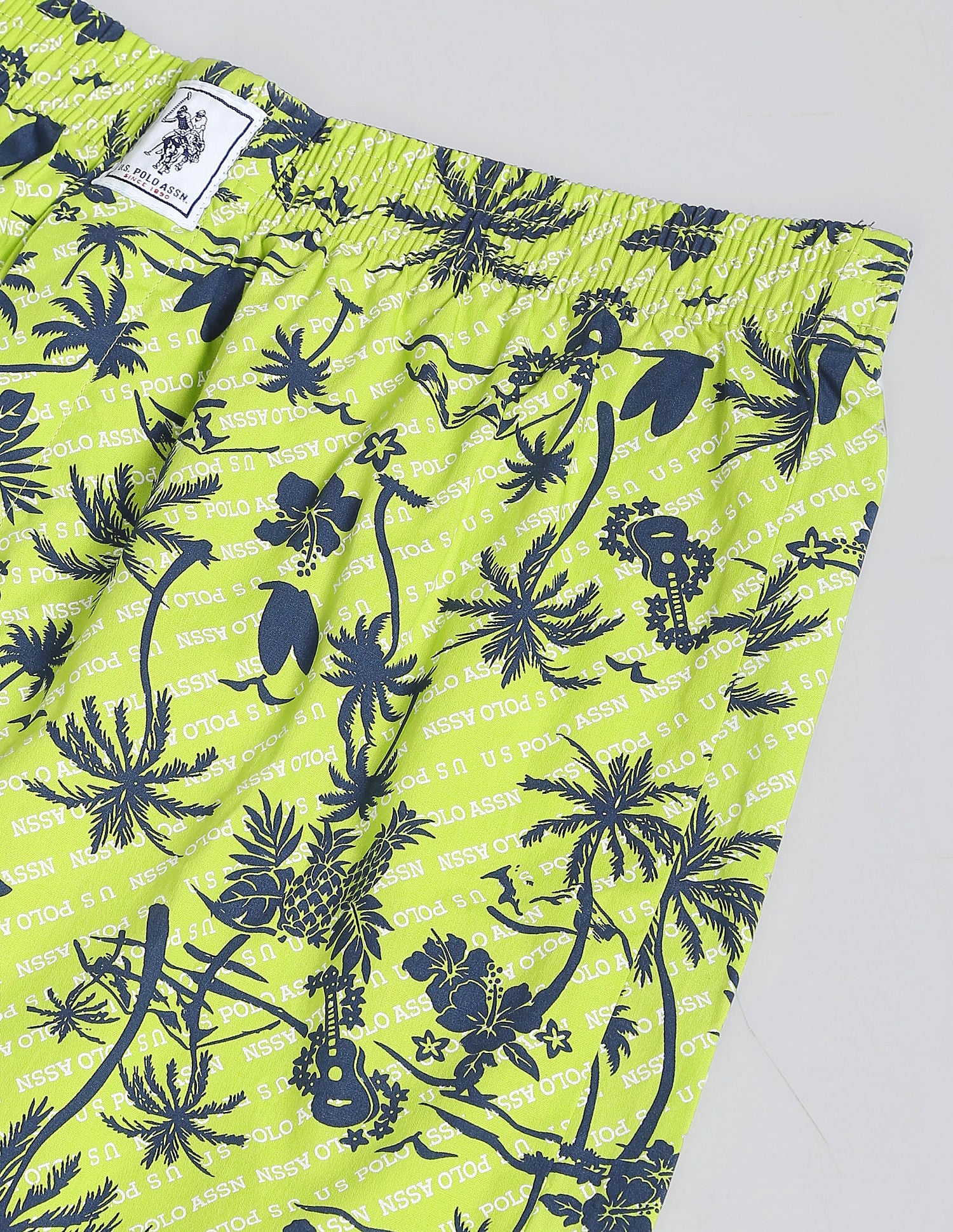 Back Pocket All Over Print IYAC Boxers - Pack Of 1 Green - U.S. POLO ASSN. | Large