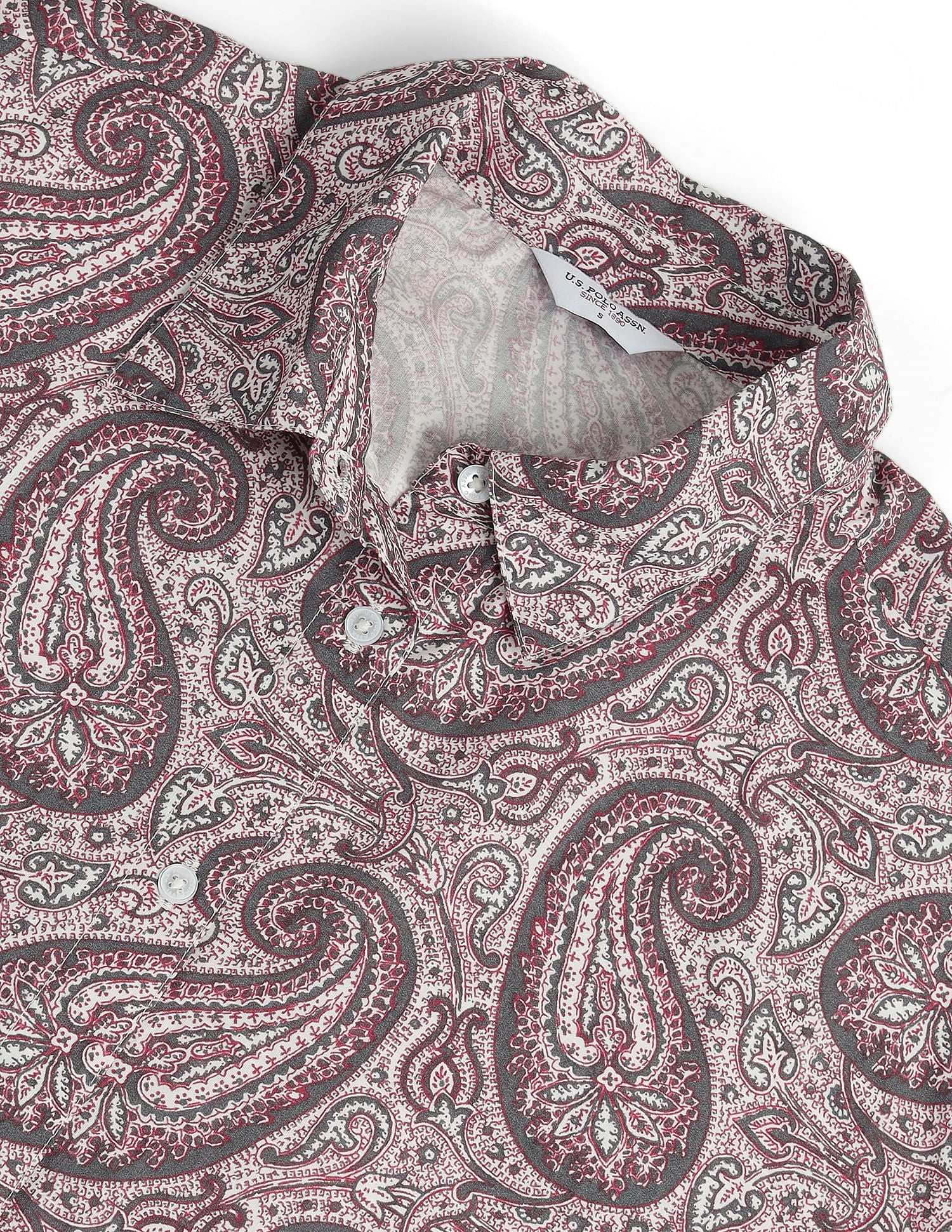 Pure Cotton Paisley Shirt Brown - U.S. Polo Assn. India | Large
