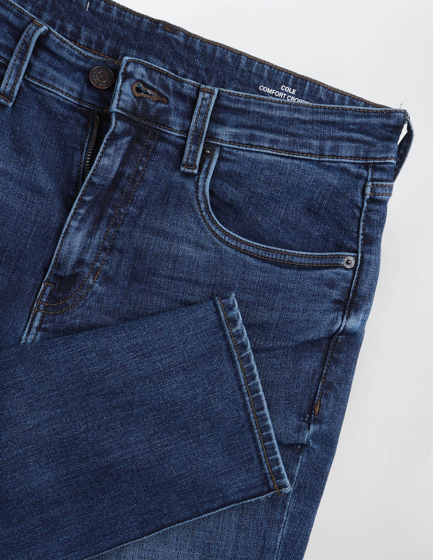 Cole Comfort Cropped Fit Blue Jeans Dark Blue - U.S. Polo Assn. India | Large