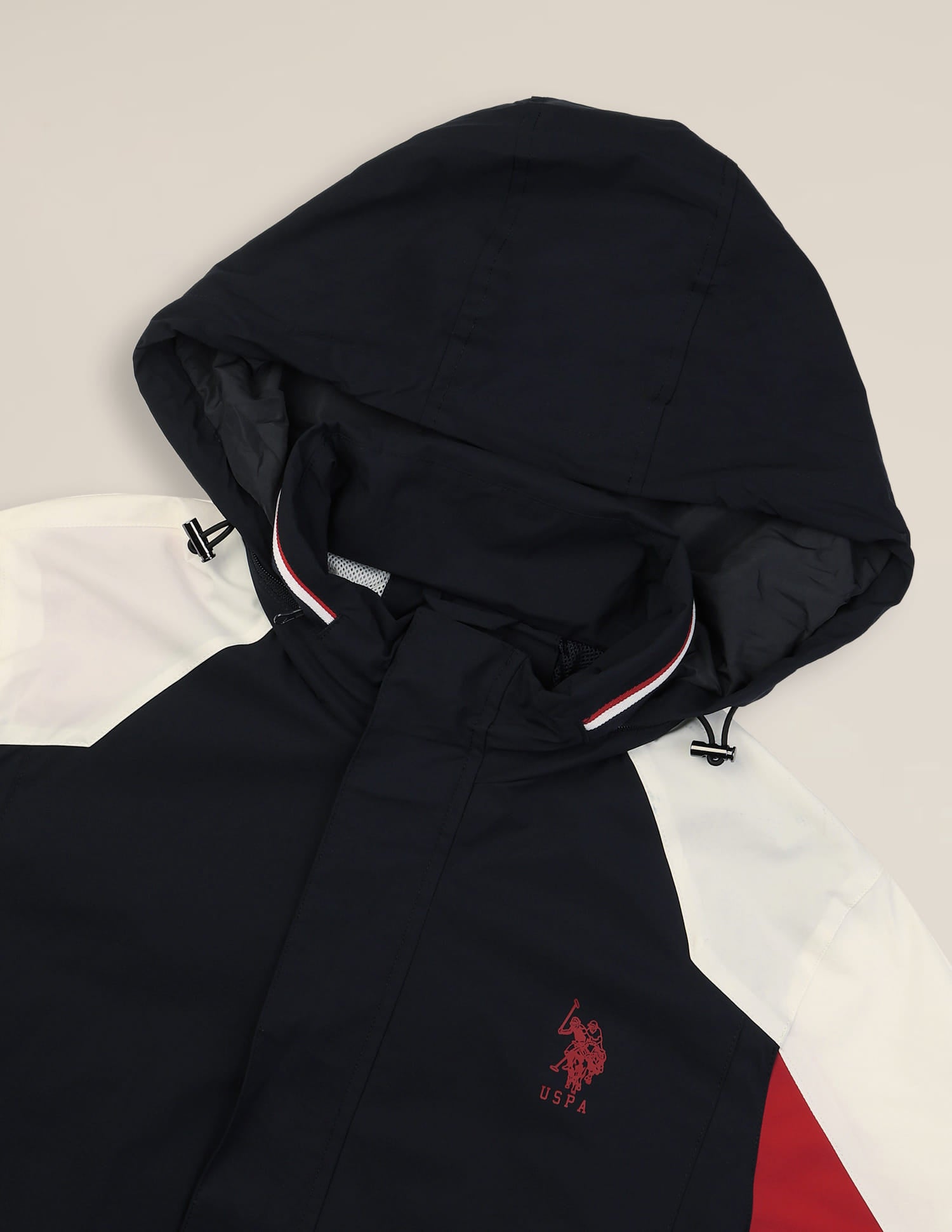 Colour Blocked Regular Fit Jacket Navy - U.S. Polo Assn. India | Large