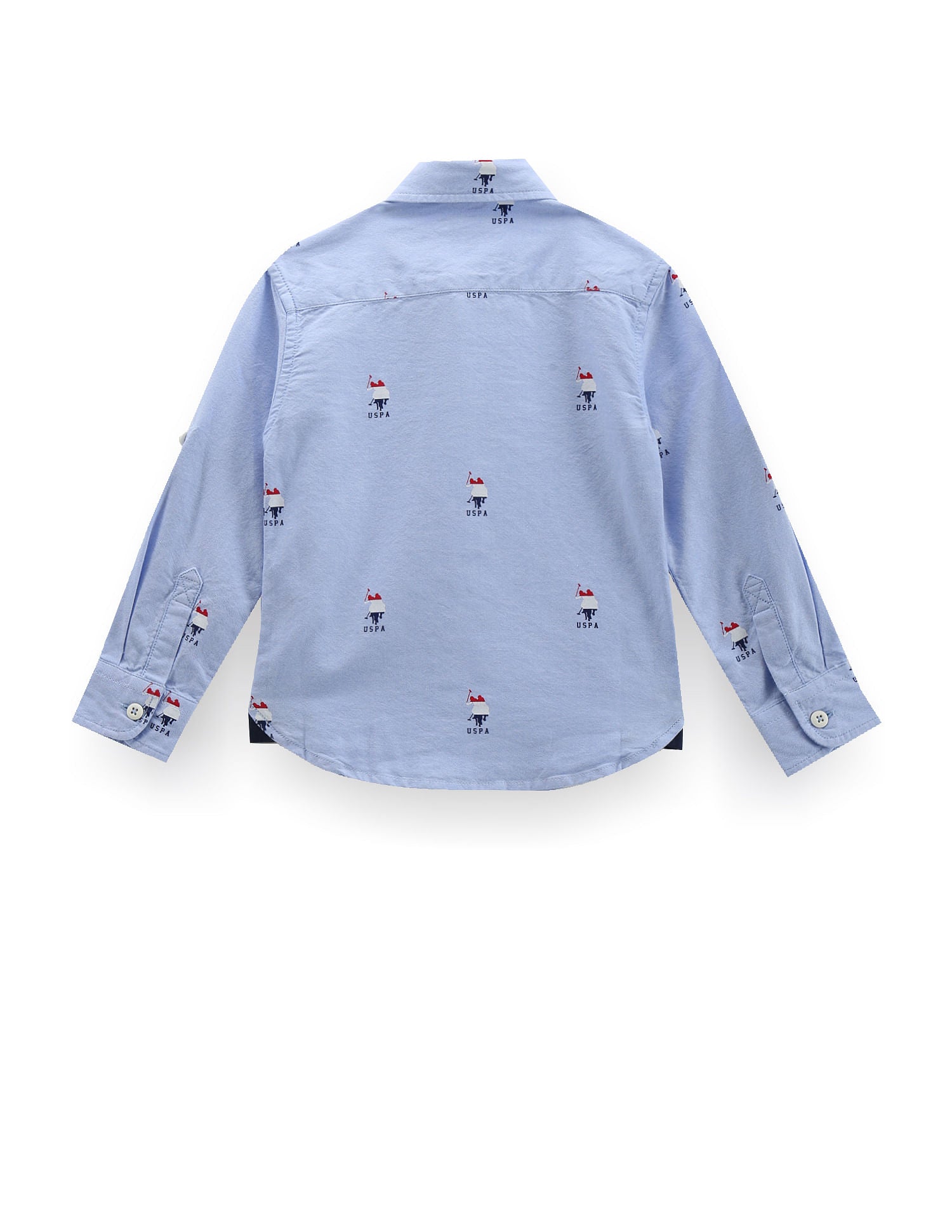 Boys Brand Print Oxford Shirt Light Blue - U.S. POLO ASSN. | Large