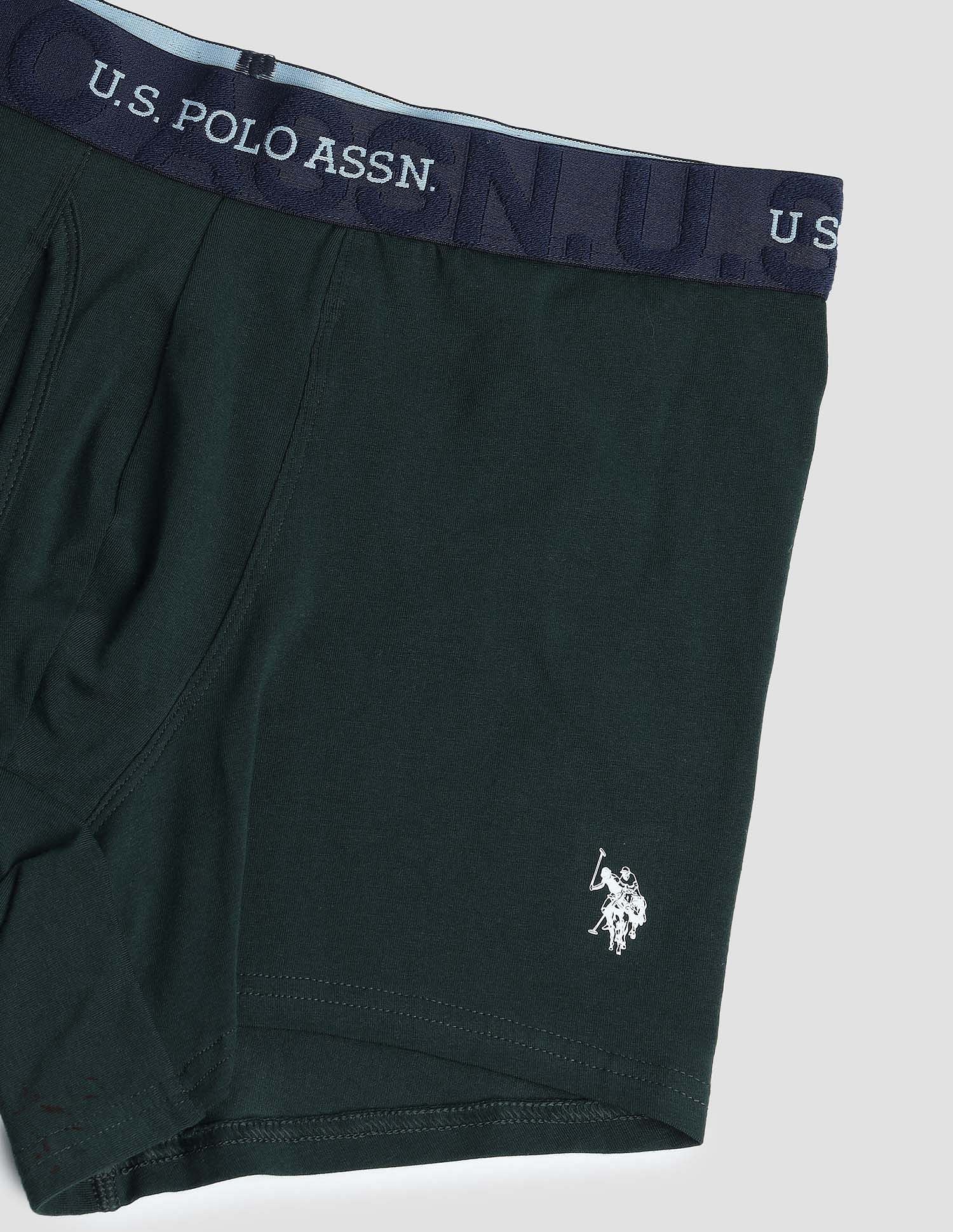 Anti Microbial Solid ET007 Trunks - Pack of 1 Scarab - U.S. POLO ASSN. | Large