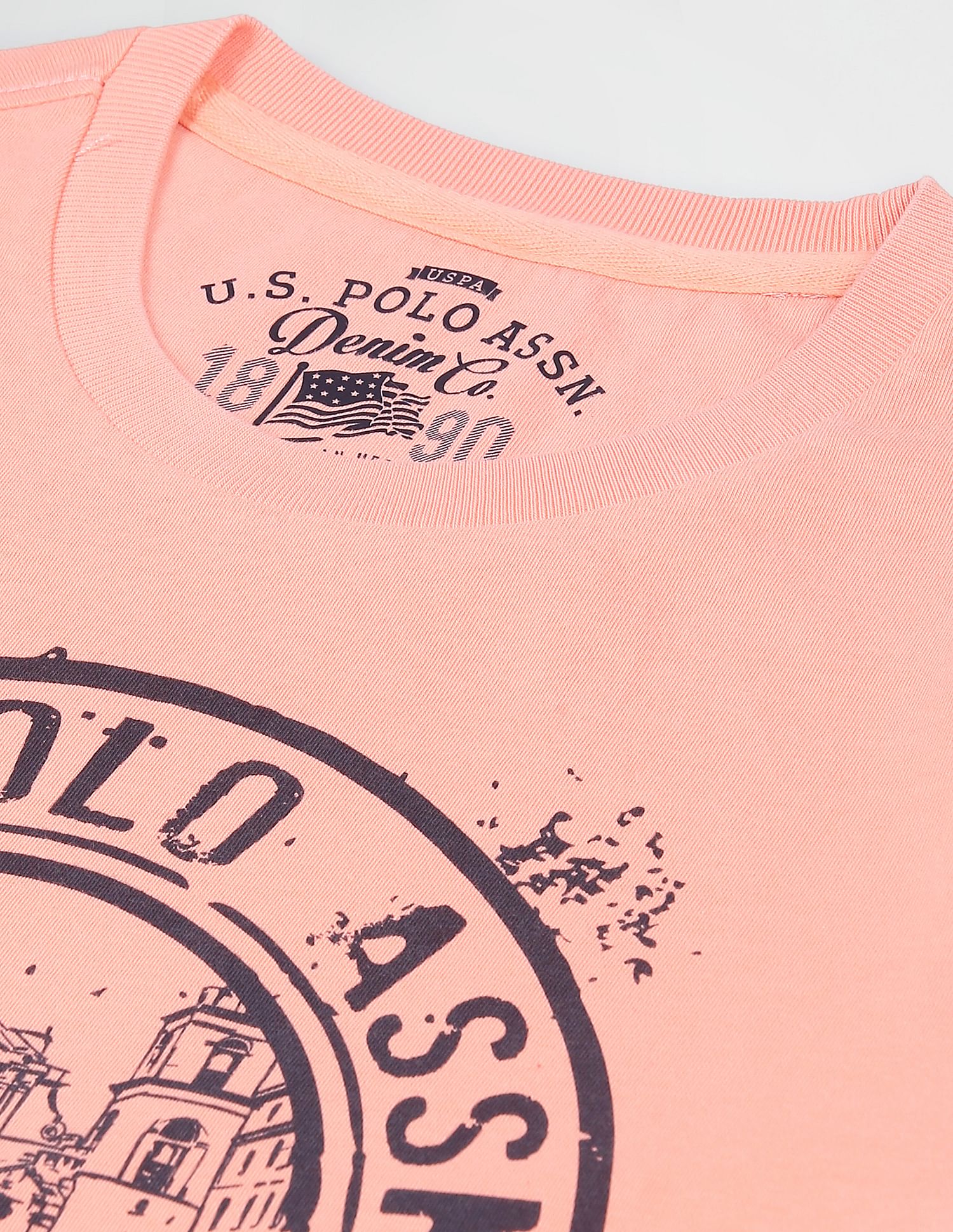 Brand Print Ombre Dyed T-Shirt Pink - U.S. POLO ASSN. | Large